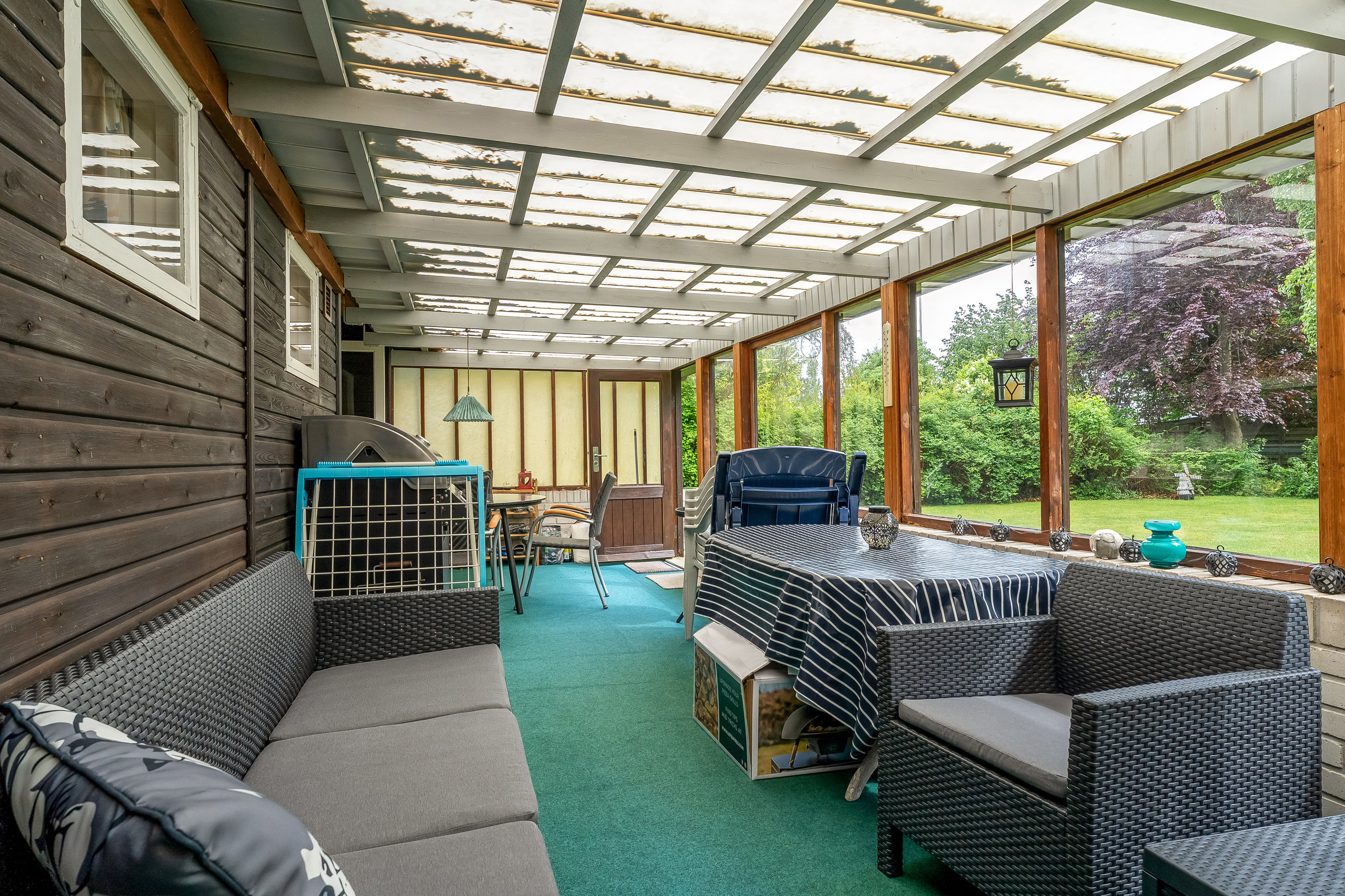 Fremhævet overdækket terrasse billede i fuldskærmstilstand. Billede af Pilevej 14, Sdr Egebølle, 4983 Dannemare