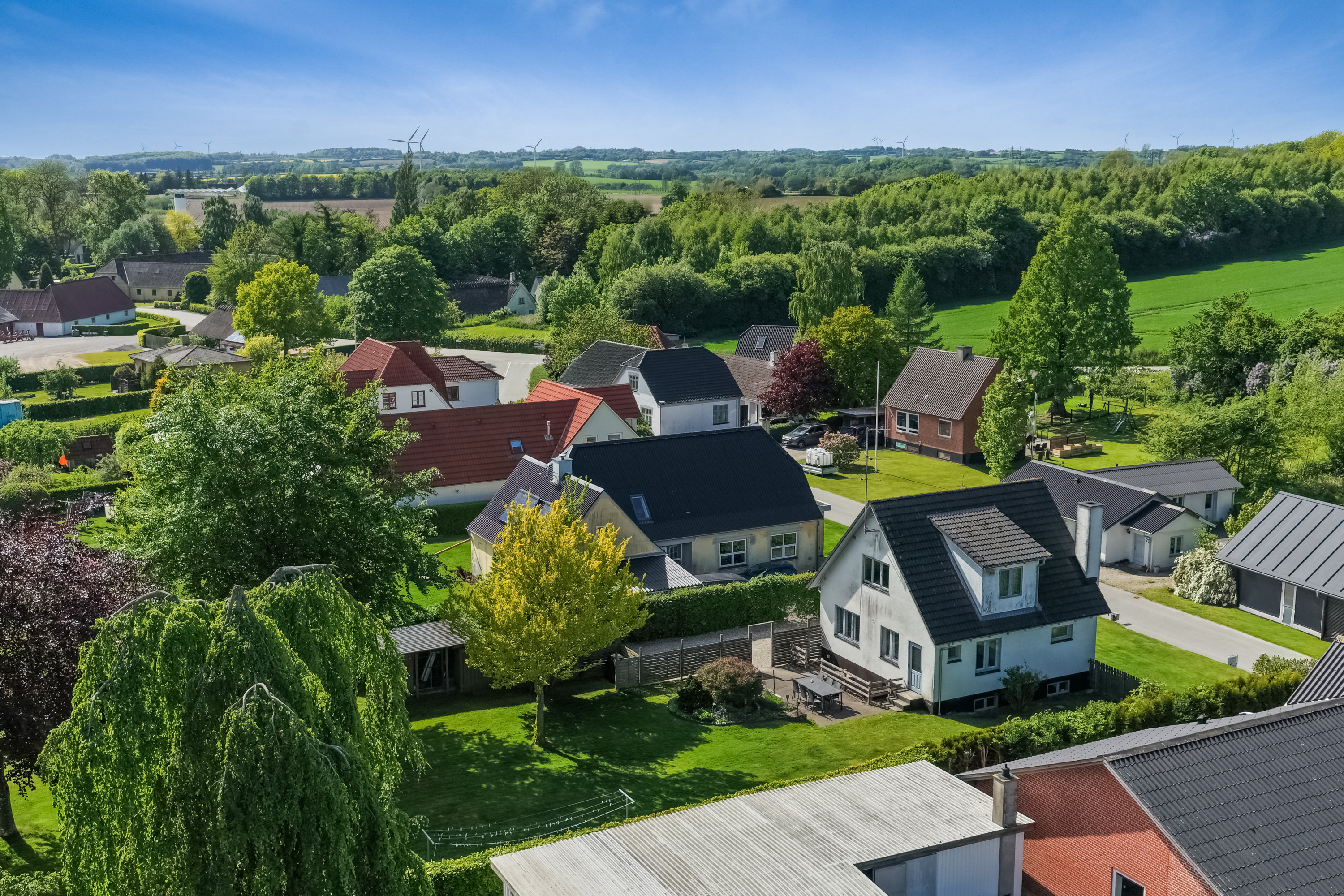 Villa: Luftfoto på Akkerupvej 70, 5683 Haarby