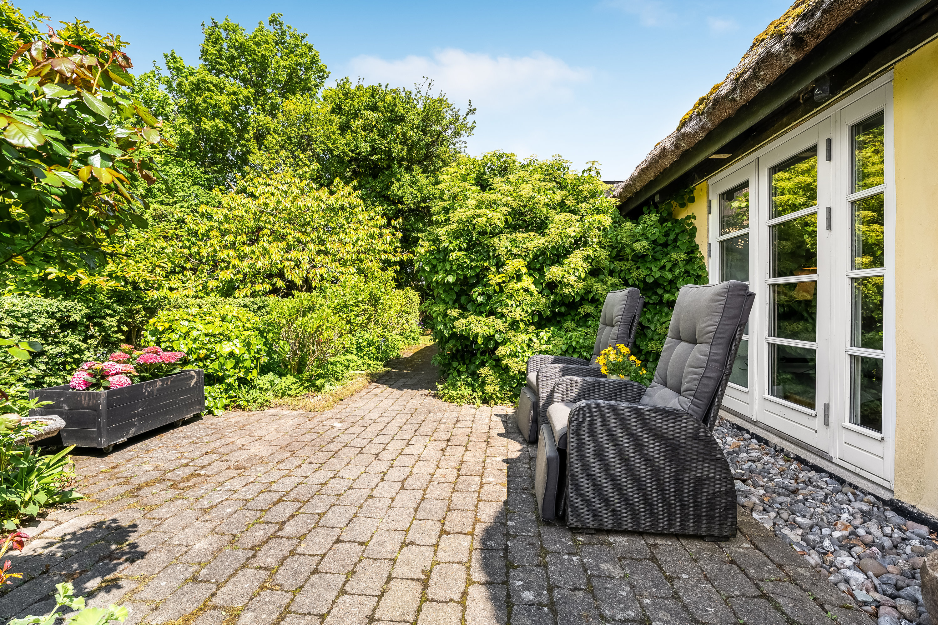 Fremhævet terrasse billede i fuldskærmstilstand. Billede af Pregehøjvej 18, 4800 Nykøbing F