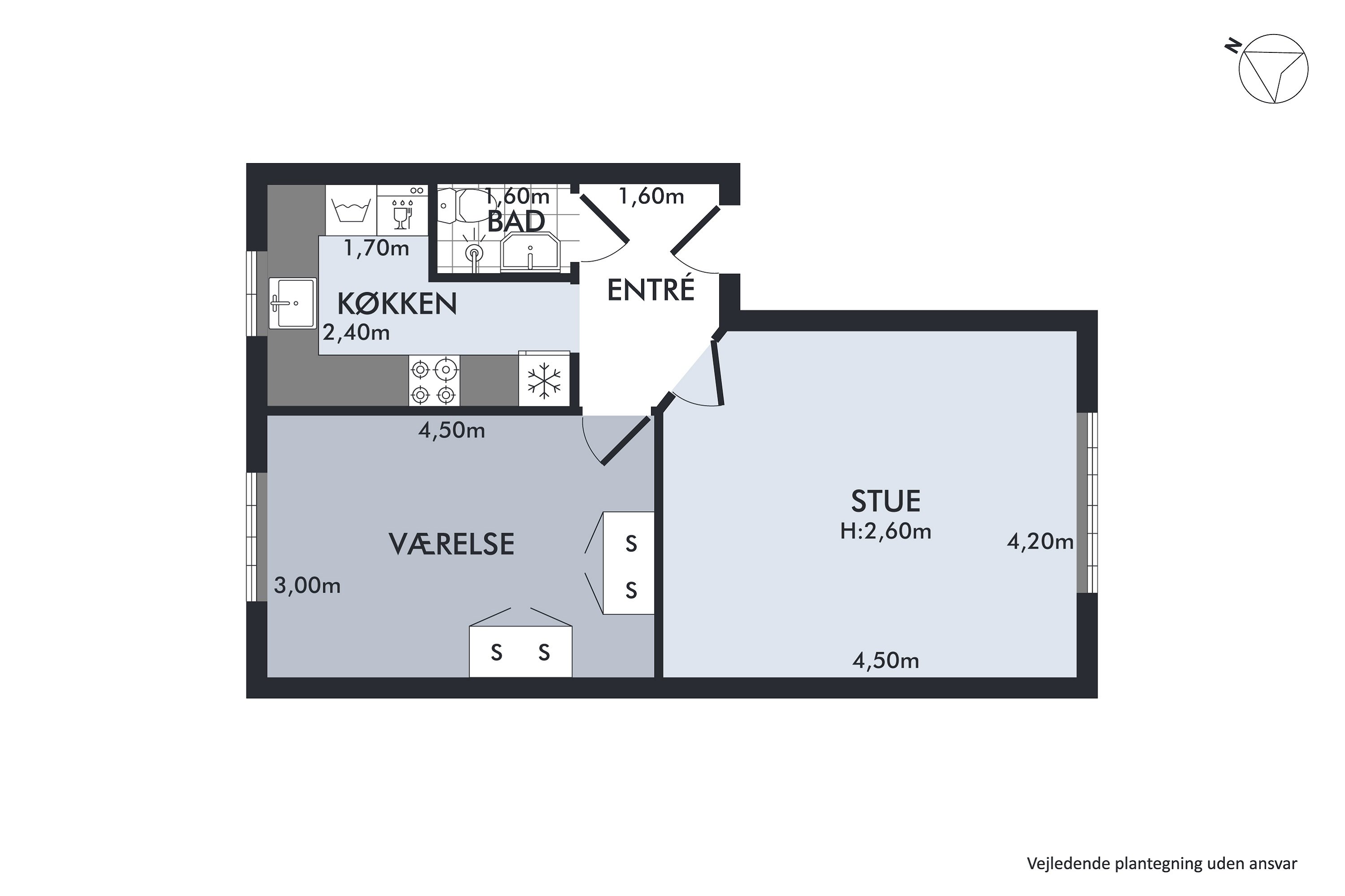Plantegninger billede af Brønshøjvej 15A, 1. tv., 2700 Brønshøj