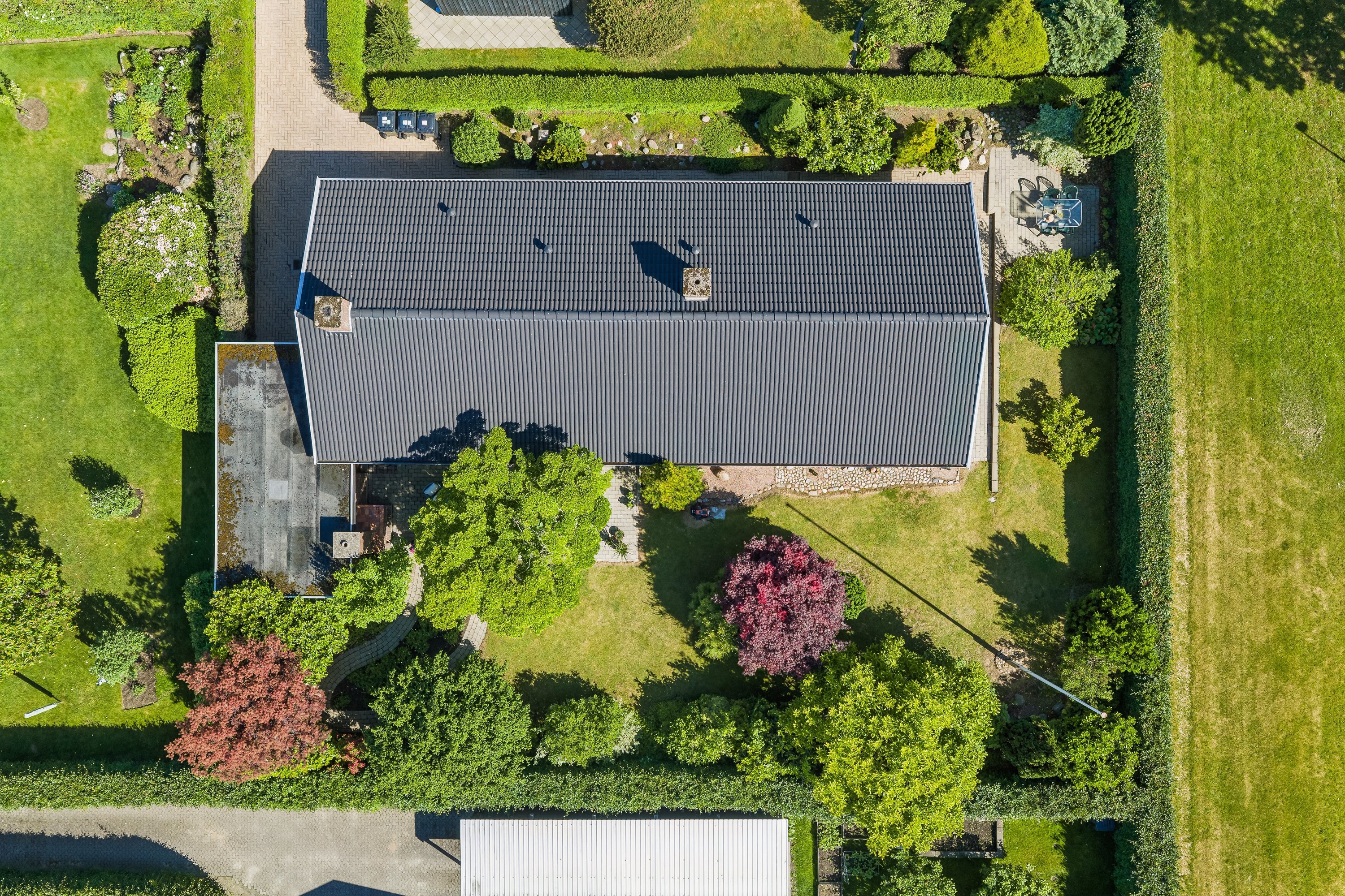Fremhævet luftfoto billede i fuldskærmstilstand. Billede af Kronhjortløkken 198, Korup, 5210 Odense NV