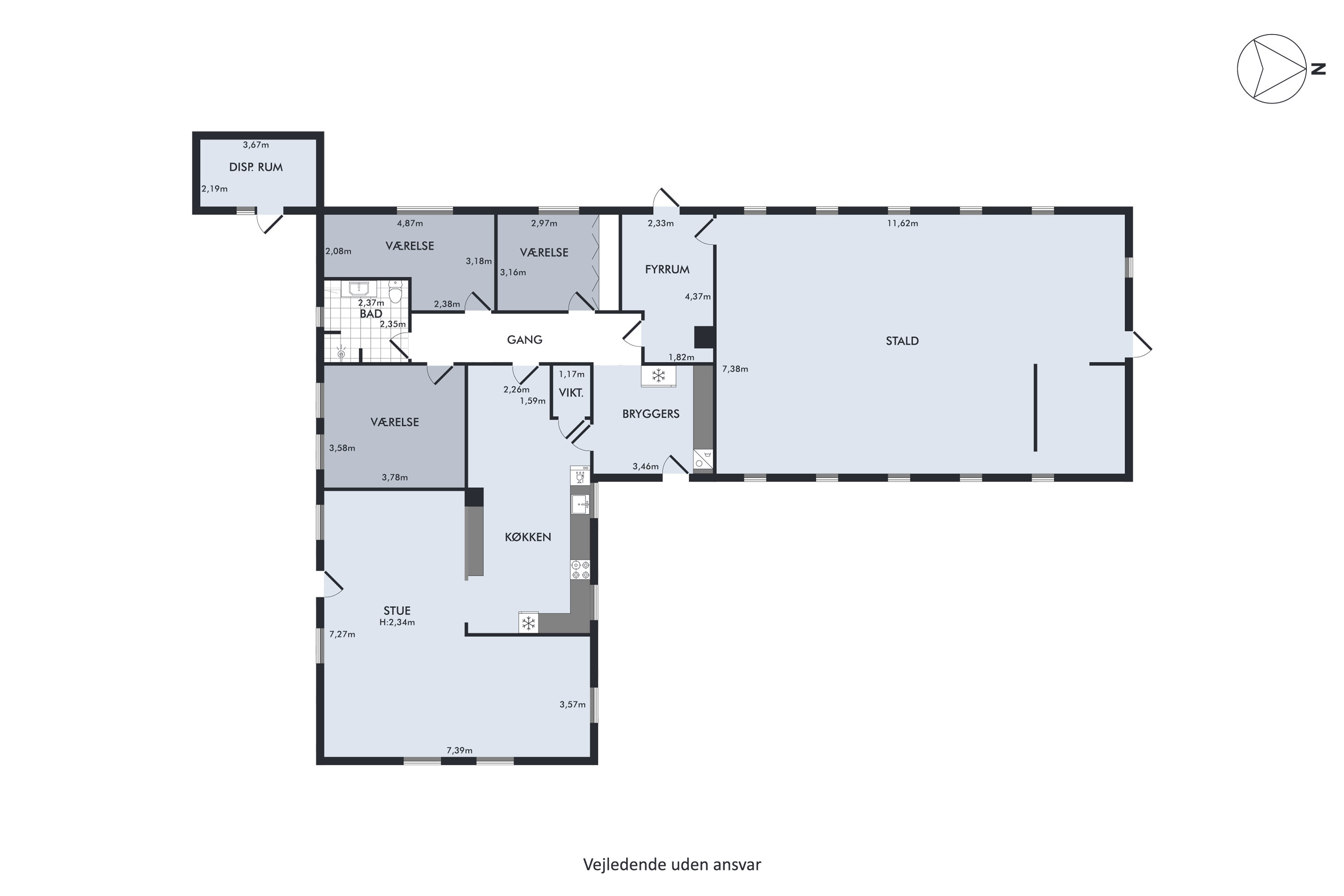 Plantegninger billede af Guldbjergvej 6, Ellehus, 6240 Løgumkloster