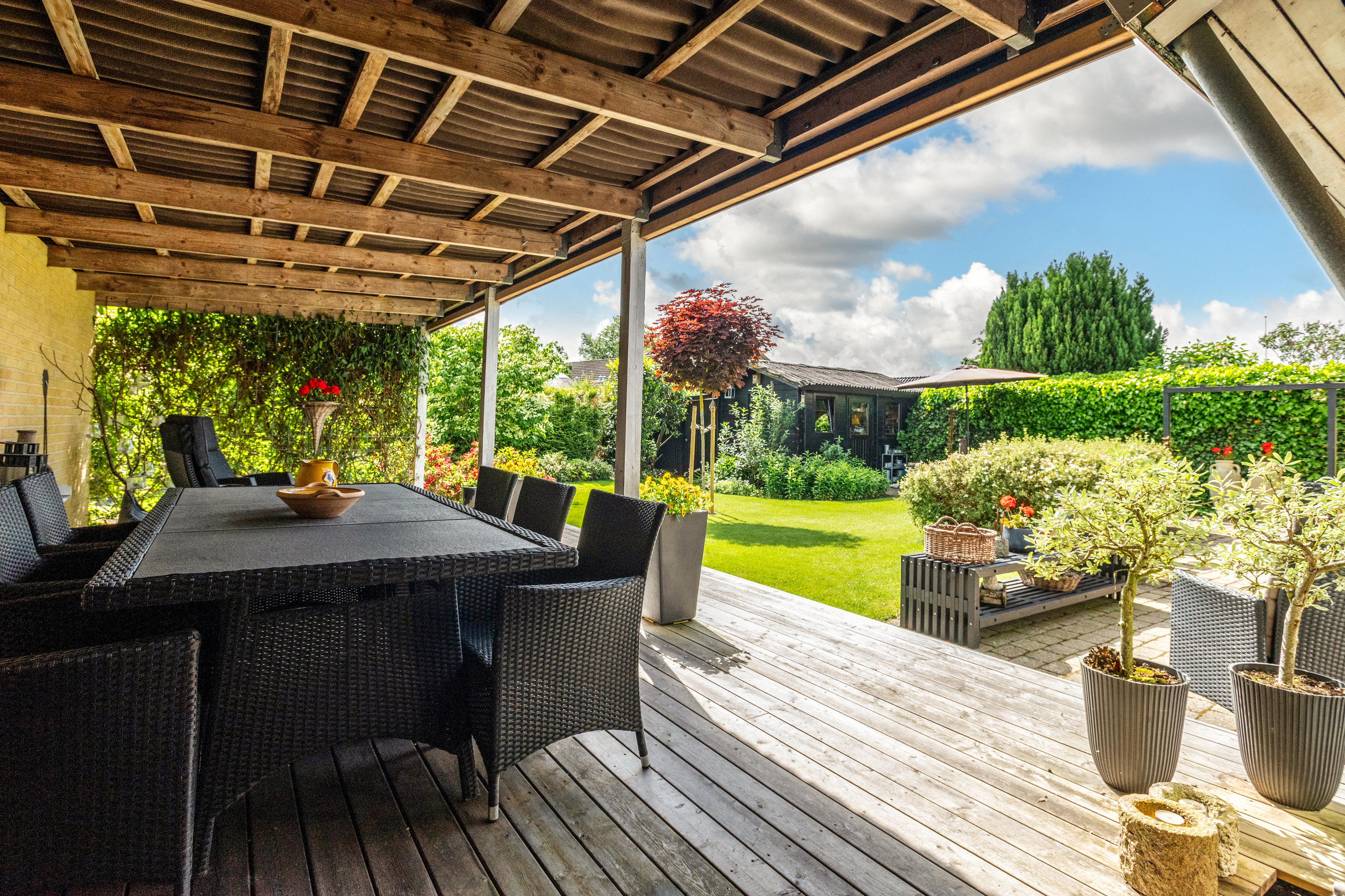 Miniaturebillede 1: overdækket terrasse. Billede af Chr Winthers Vej 55, 7500 Holstebro