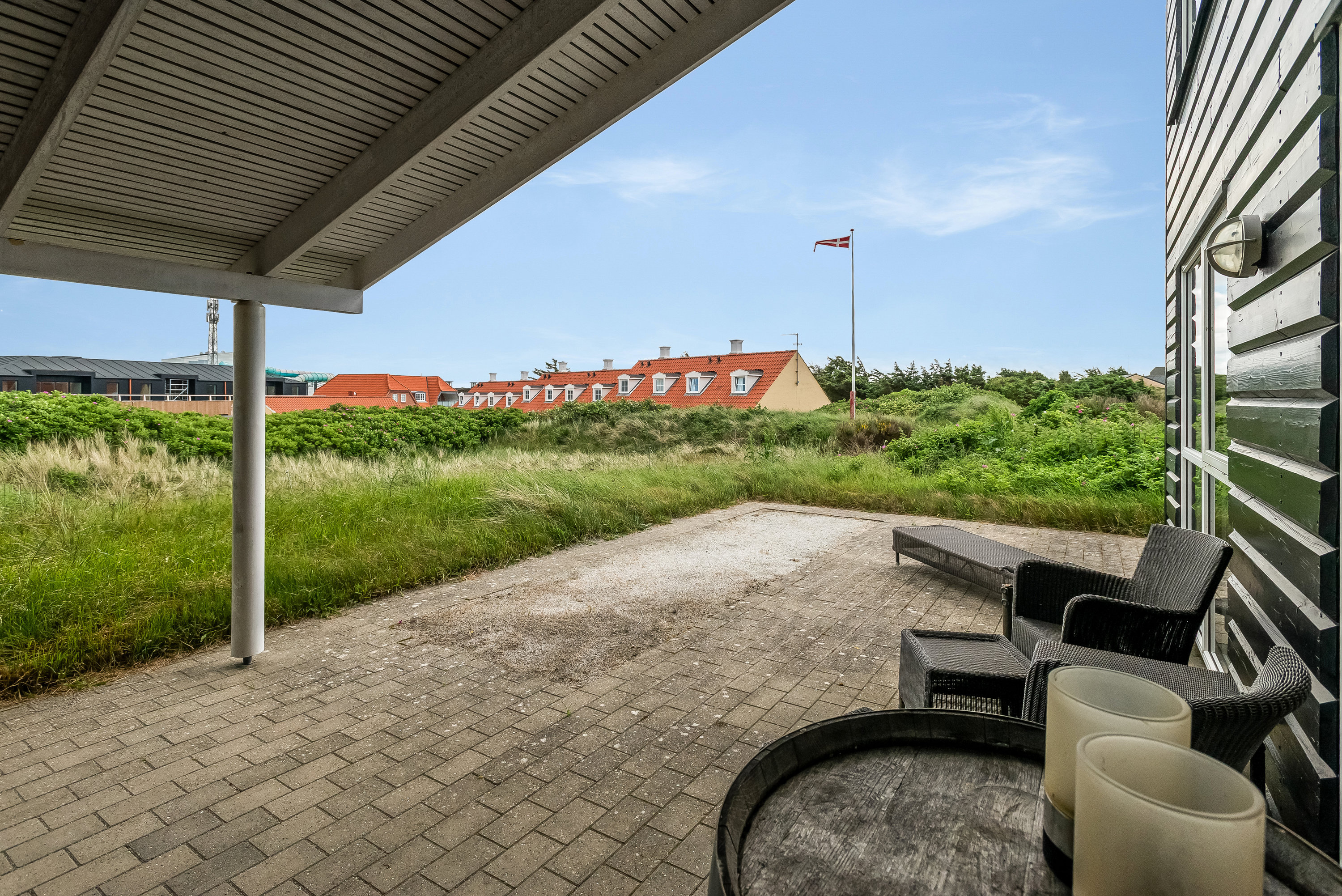 Fremhævet overdækket terrasse billede i fuldskærmstilstand. Billede af Lodbergsvej 163, Søndervig, 6950 Ringkøbing