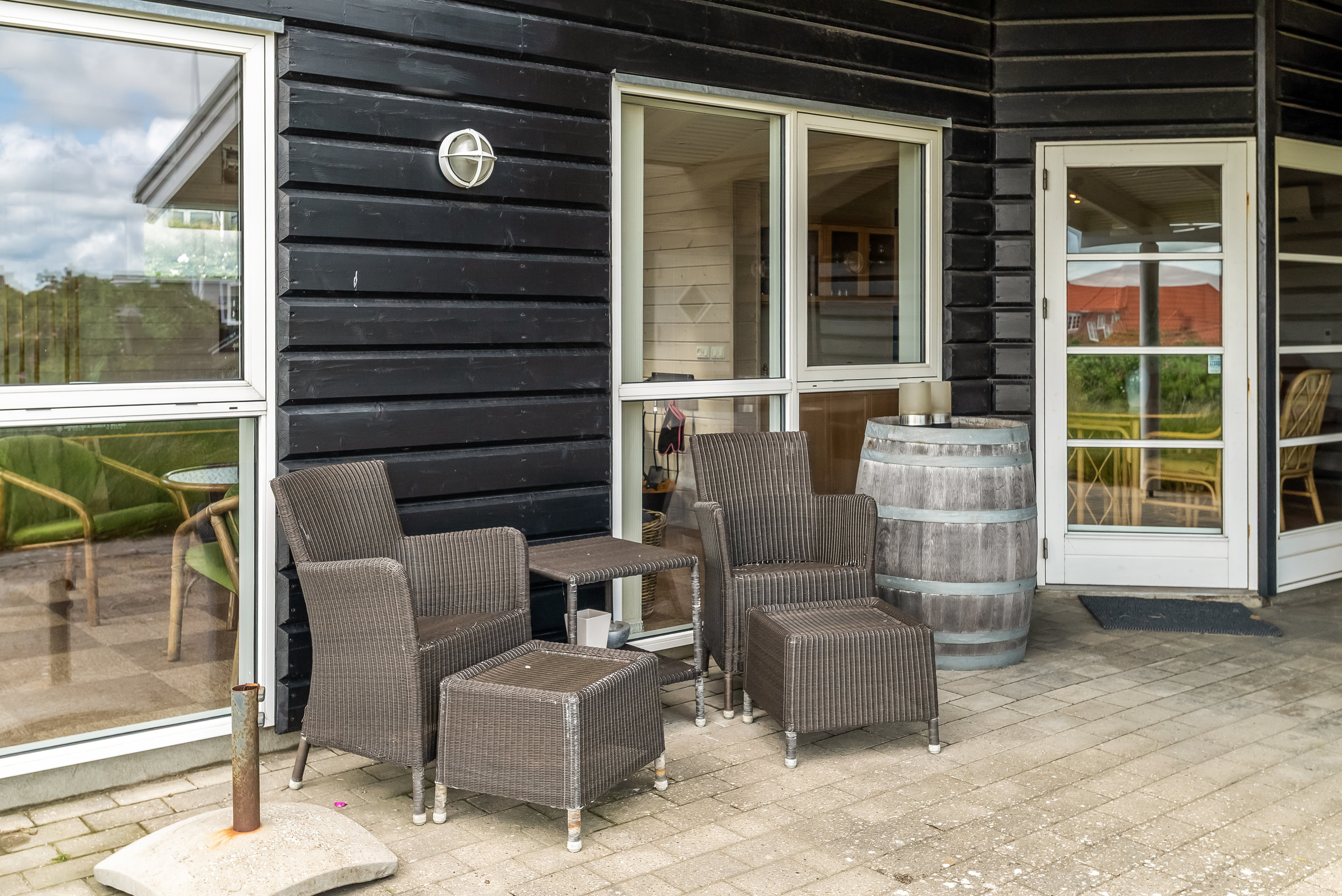 Fremhævet overdækket terrasse billede i fuldskærmstilstand. Billede af Lodbergsvej 163, Søndervig, 6950 Ringkøbing