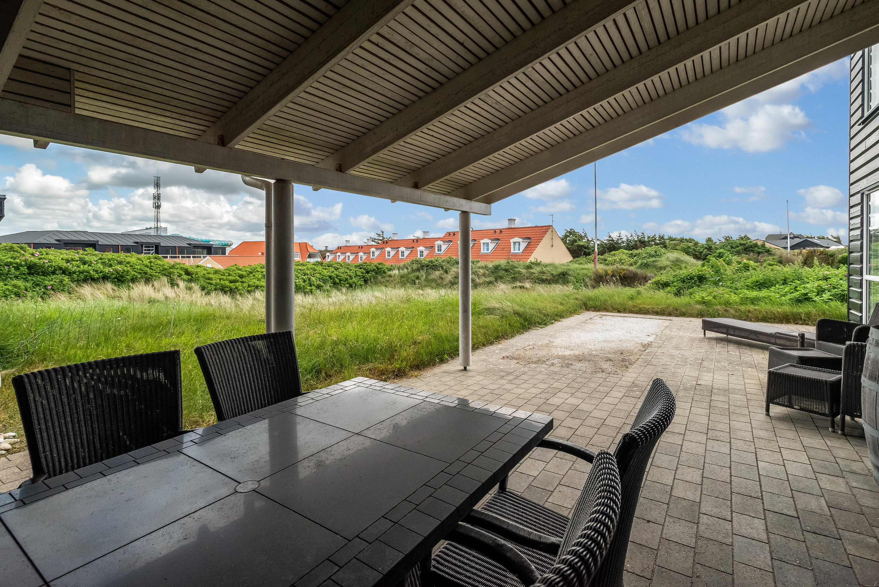 Fremhævet overdækket terrasse billede i fuldskærmstilstand. Billede af Lodbergsvej 163, Søndervig, 6950 Ringkøbing