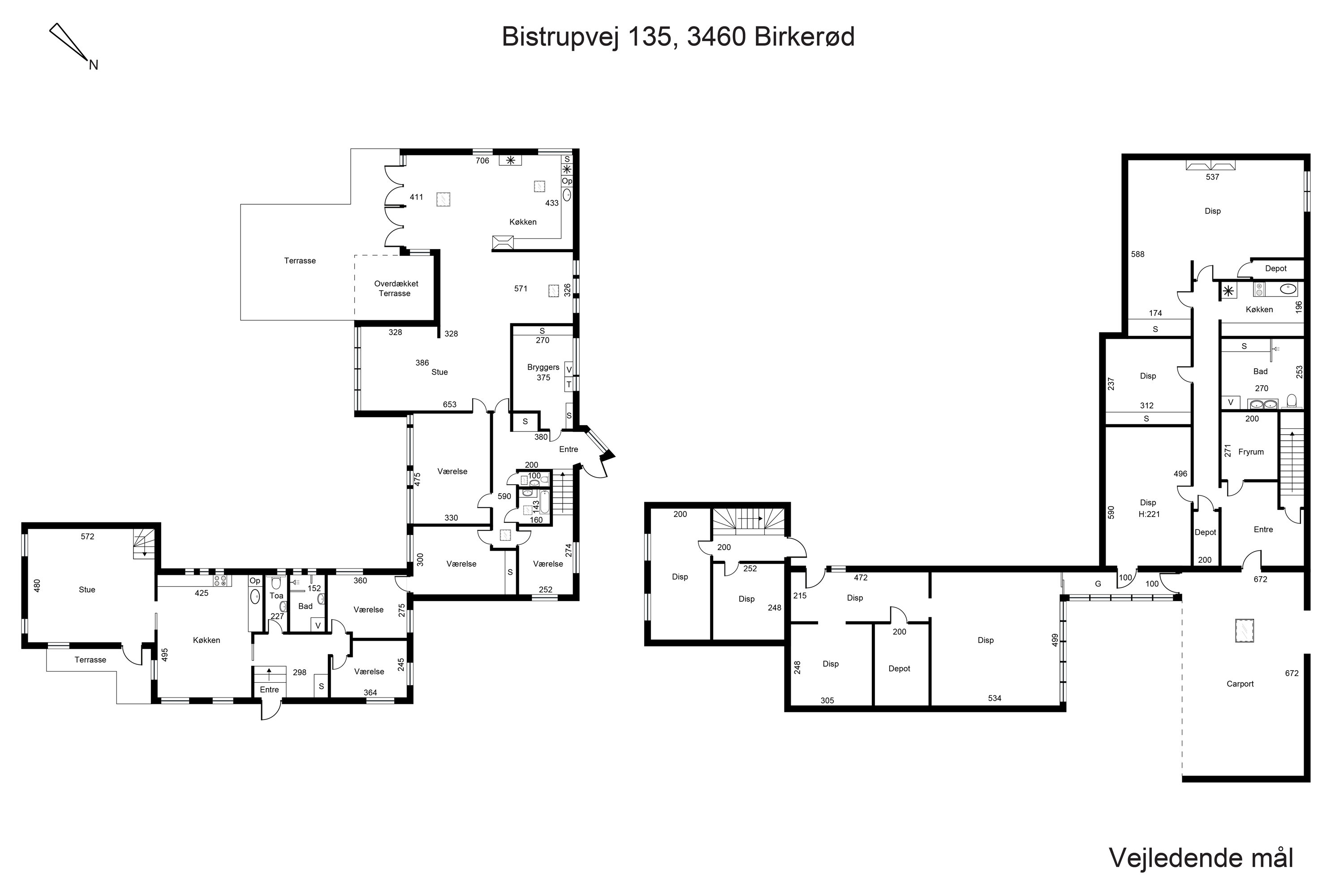 Plantegninger billede af Bistrupvej 135, 3460 Birkerød