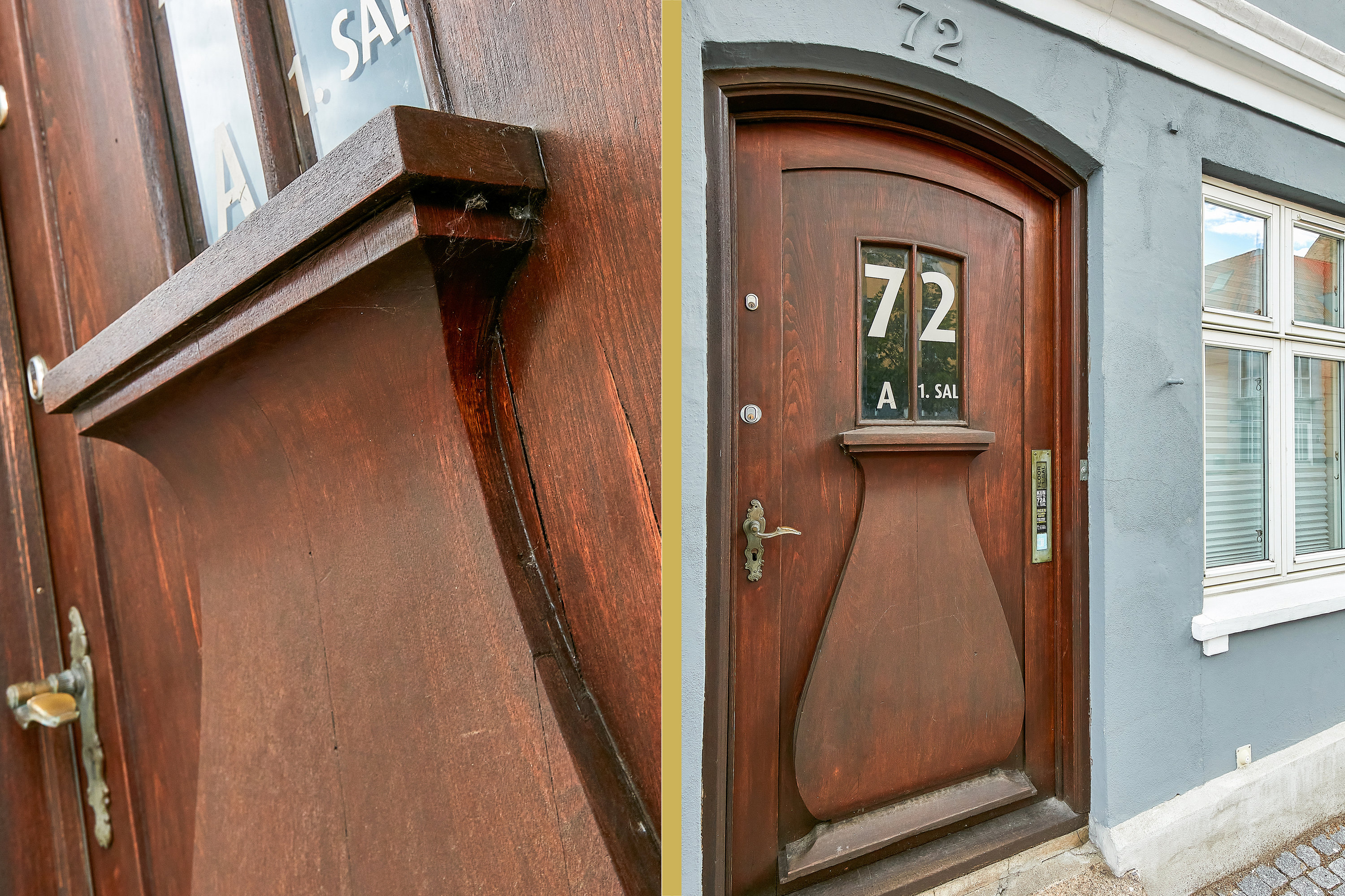 Fremhævet detaljer - facade billede i fuldskærmstilstand. Billede af Smedegade 72A, 1., Midtbyen, 8700 Horsens