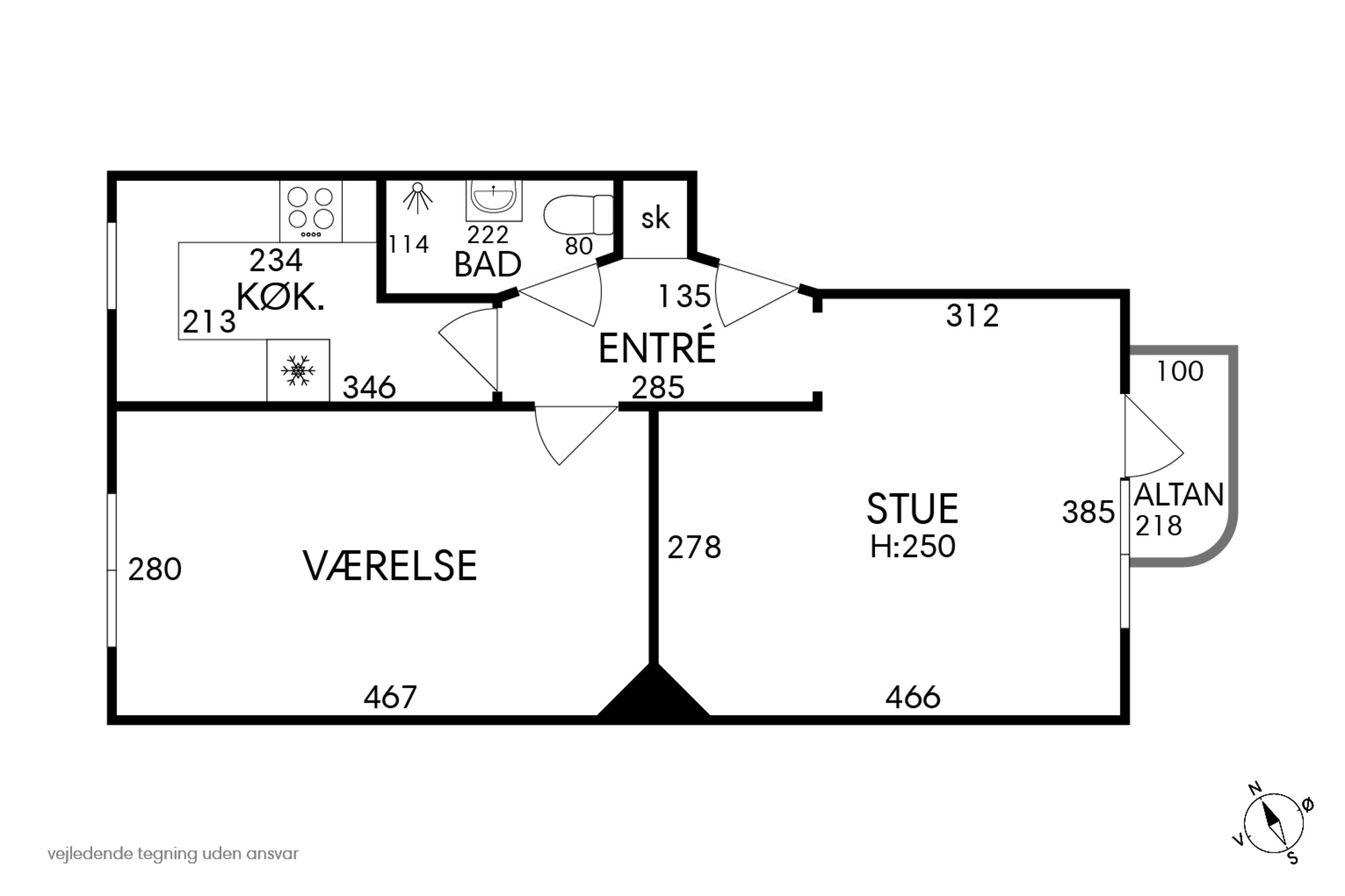 Plantegninger billede af Händelsvej 28, 1. tv., 2450 København SV