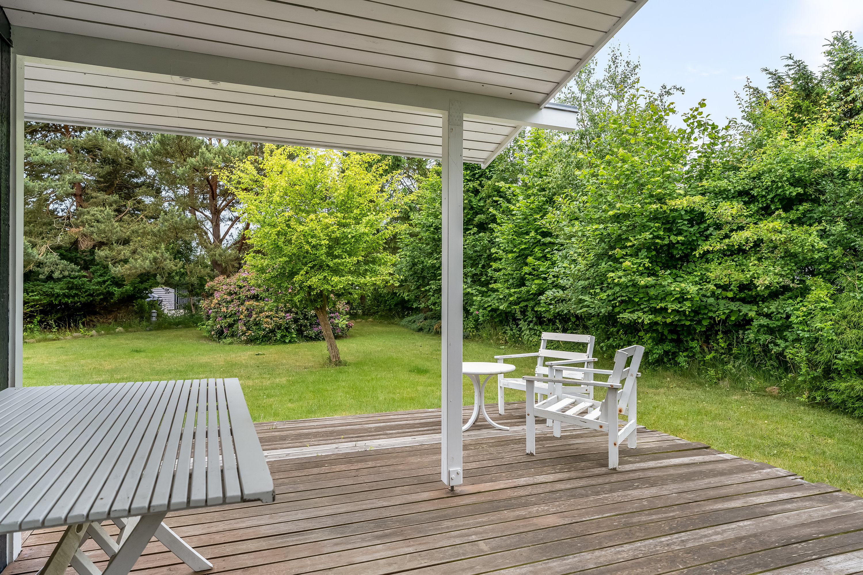 Fremhævet overdækket terrasse billede i fuldskærmstilstand. Billede af Fjordstræde 7, Hummingen, 4983 Dannemare