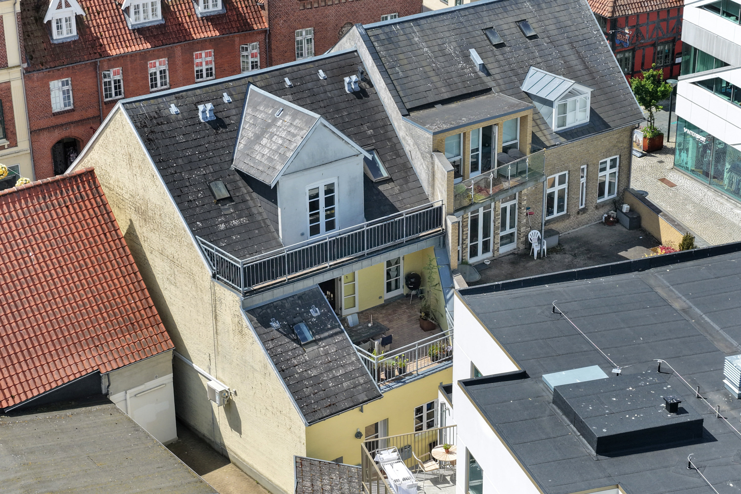 Miniaturebillede 1: luftfoto. Billede af Algade 73, 1., 5500 Middelfart