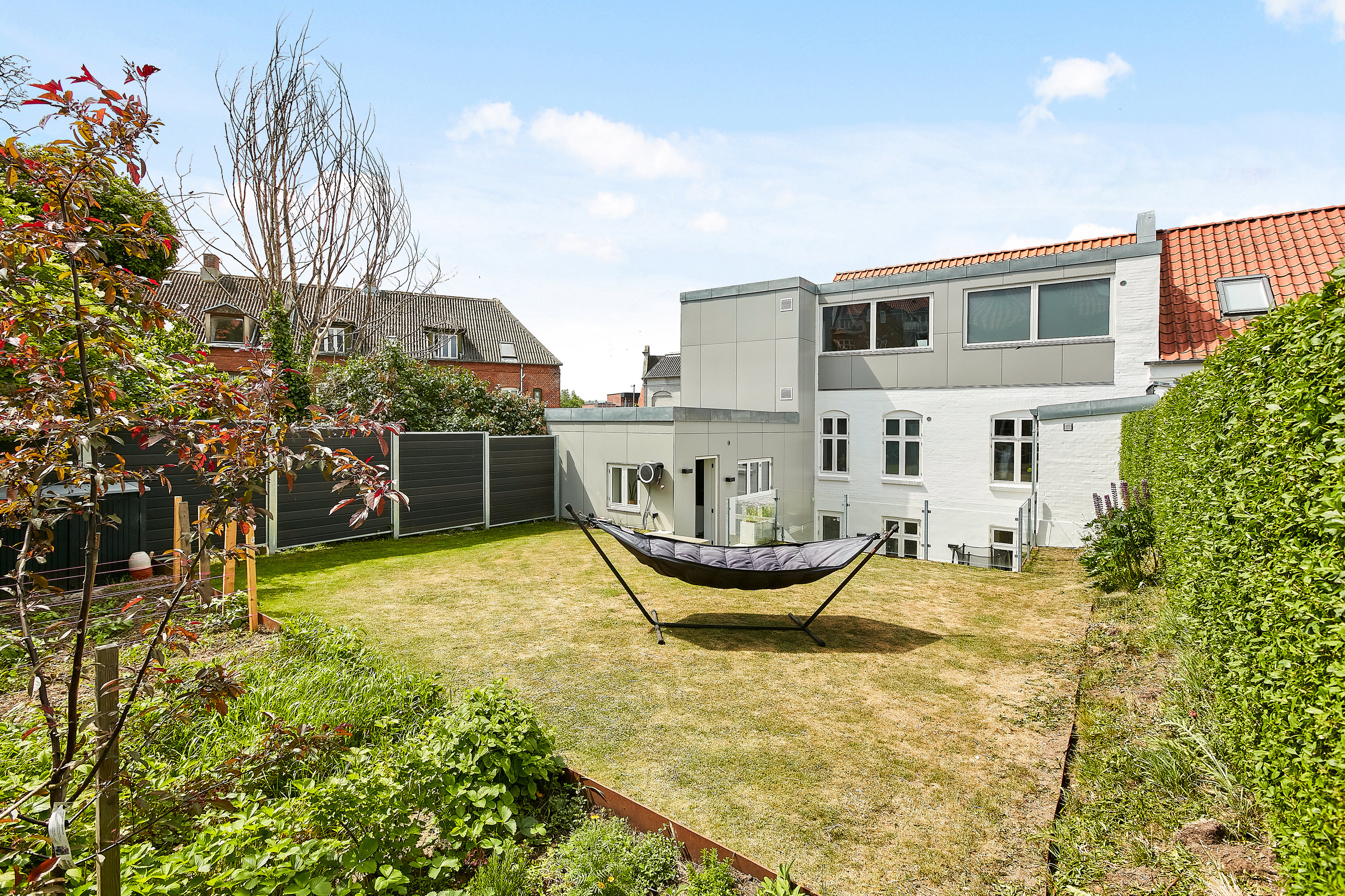 Villa: Set fra haven på Kpt Andersens Gade 2, 8700 Horsens