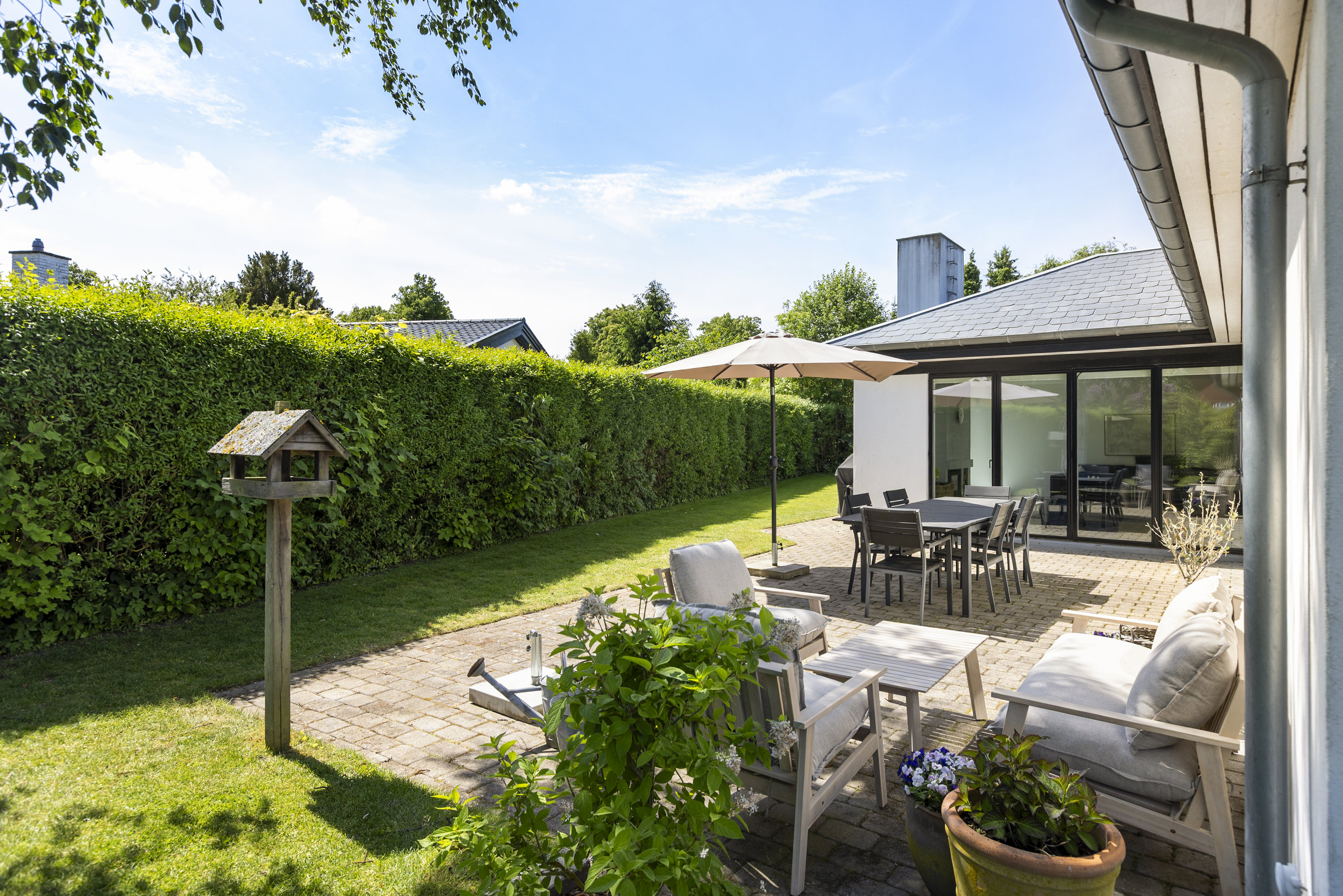 Fremhævet terrasse billede i fuldskærmstilstand. Billede af Birkevænget 14, 4200 Slagelse