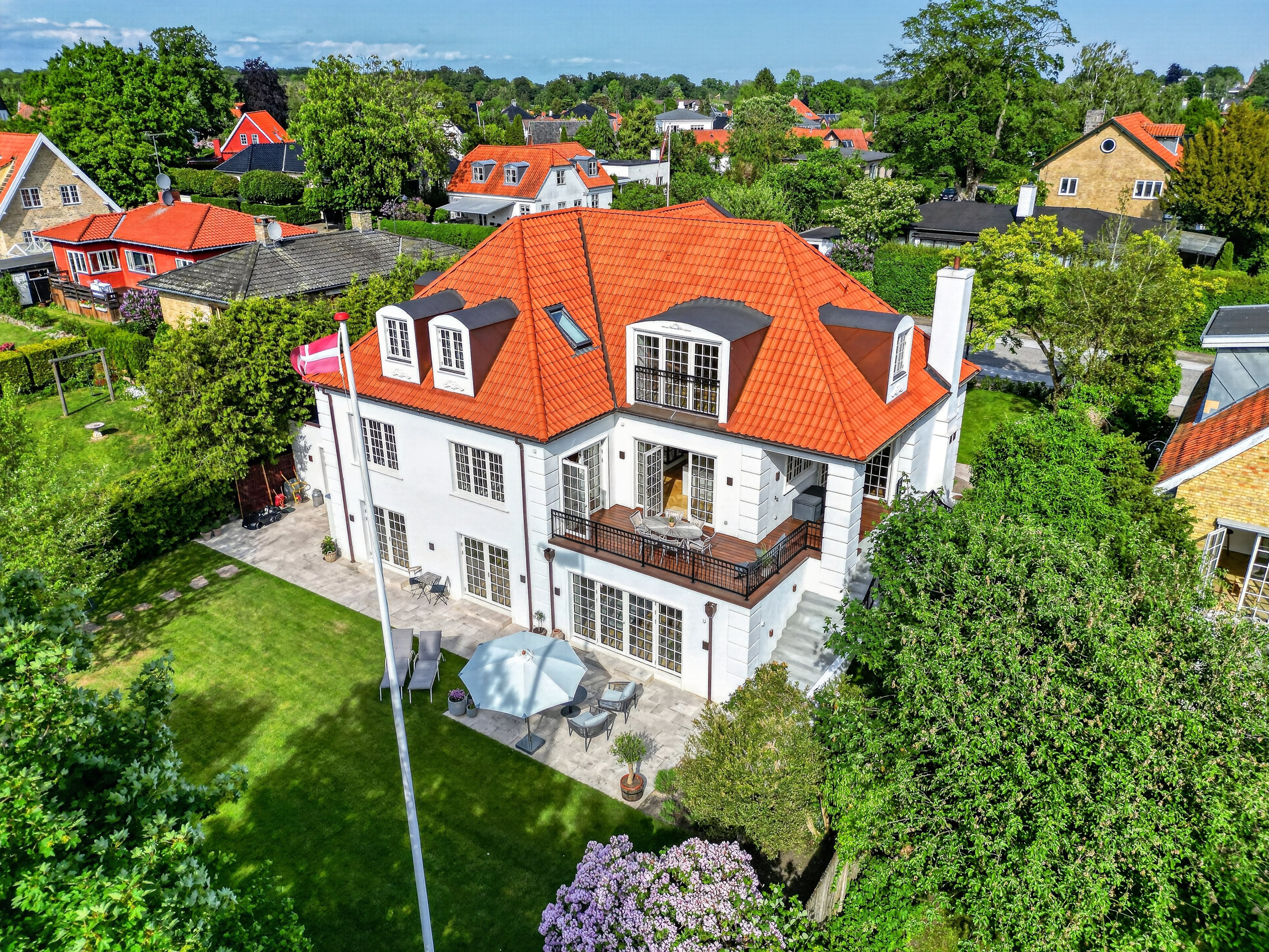 Fremhævet luftfoto billede i fuldskærmstilstand. Billede af Bernstorfflund Alle 17, 2920 Charlottenlund