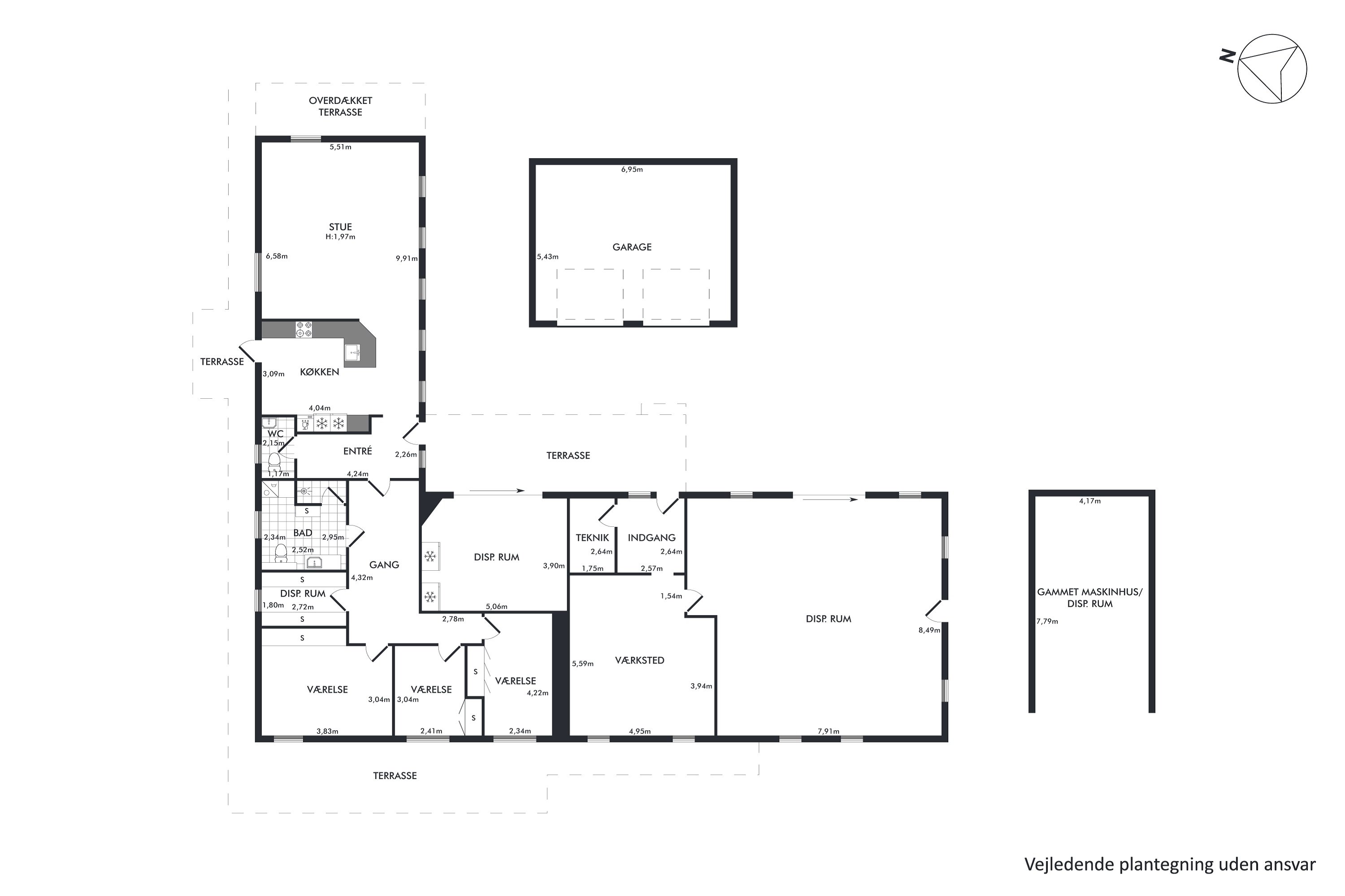 Plantegninger billede af Skarbyvej 5, Moseholm, 7560 Hjerm