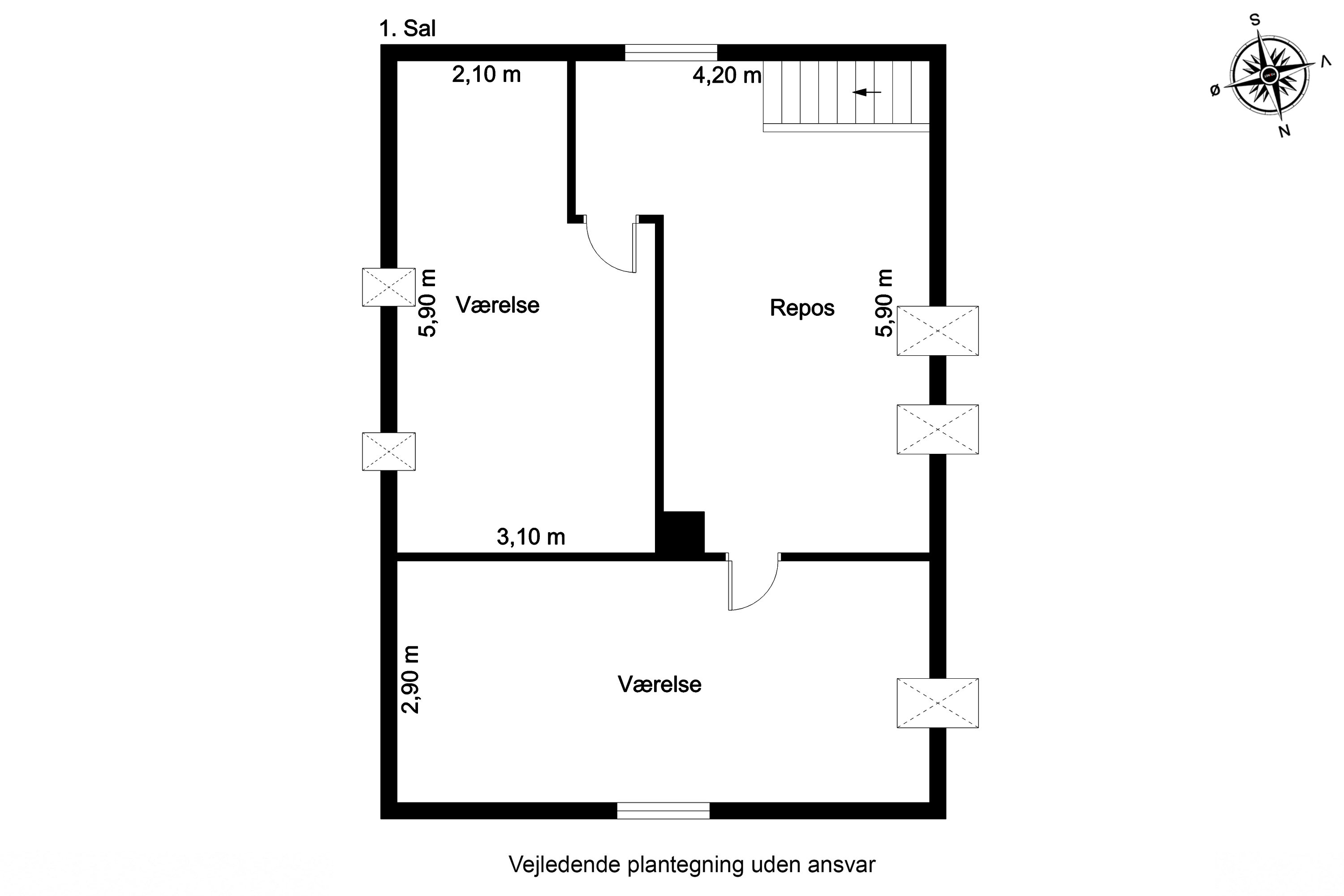 Plantegninger billede af Langevrætte 3, 5985 Søby Ærø