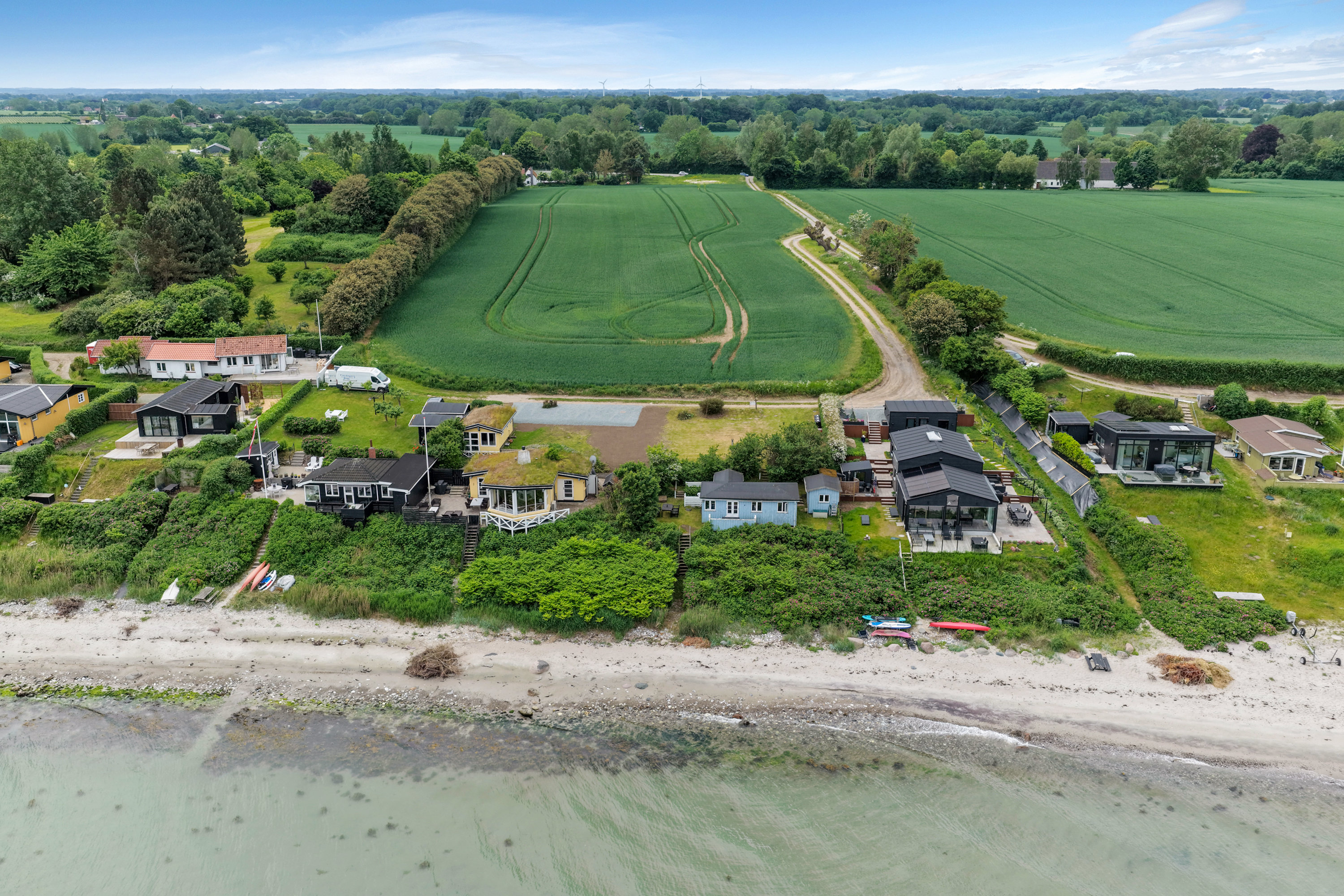 Fremhævet luftfoto billede i fuldskærmstilstand. Billede af Andkær Strand 4, Bovense, 5800 Nyborg