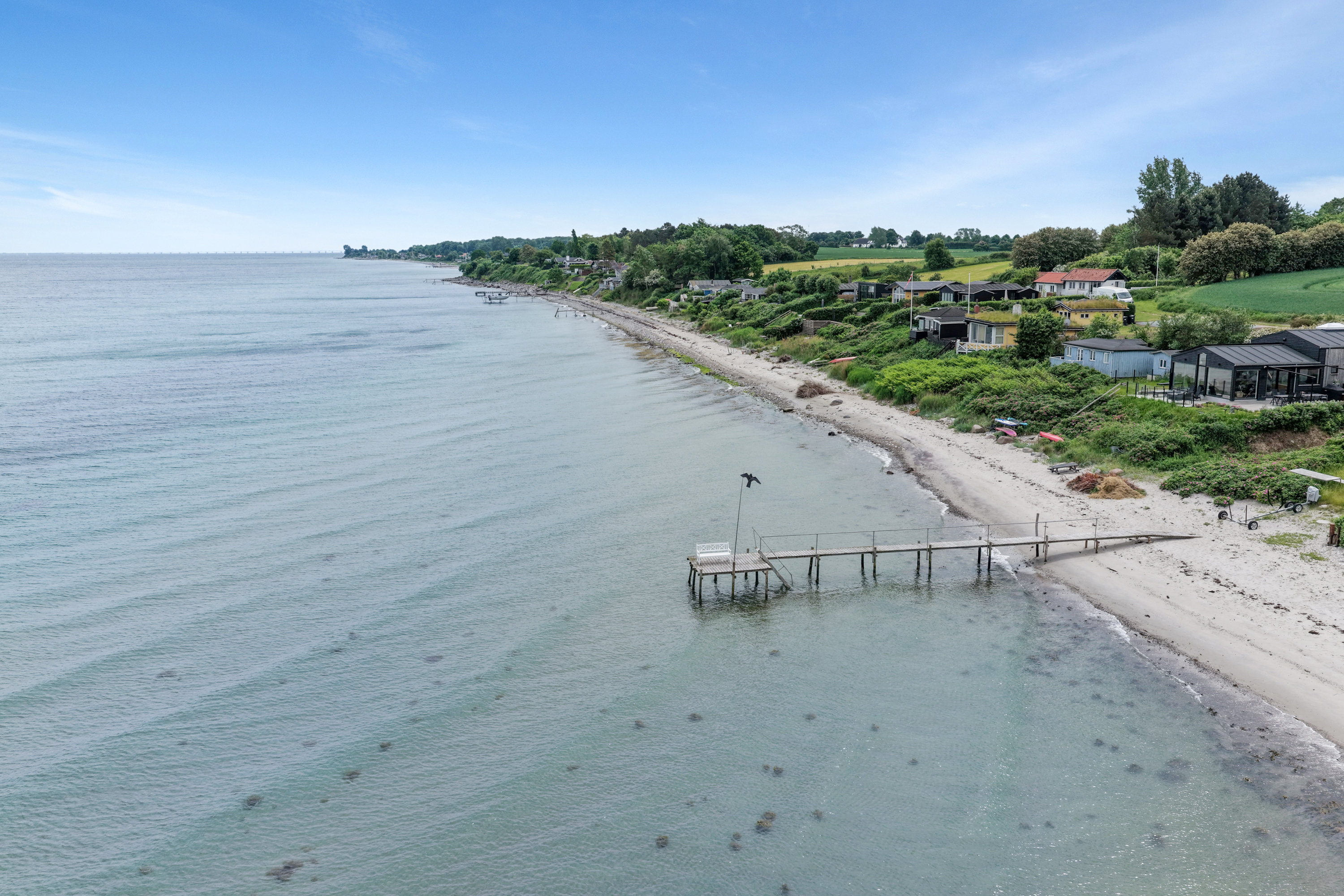 Fremhævet luftfoto billede i fuldskærmstilstand. Billede af Andkær Strand 4, Bovense, 5800 Nyborg