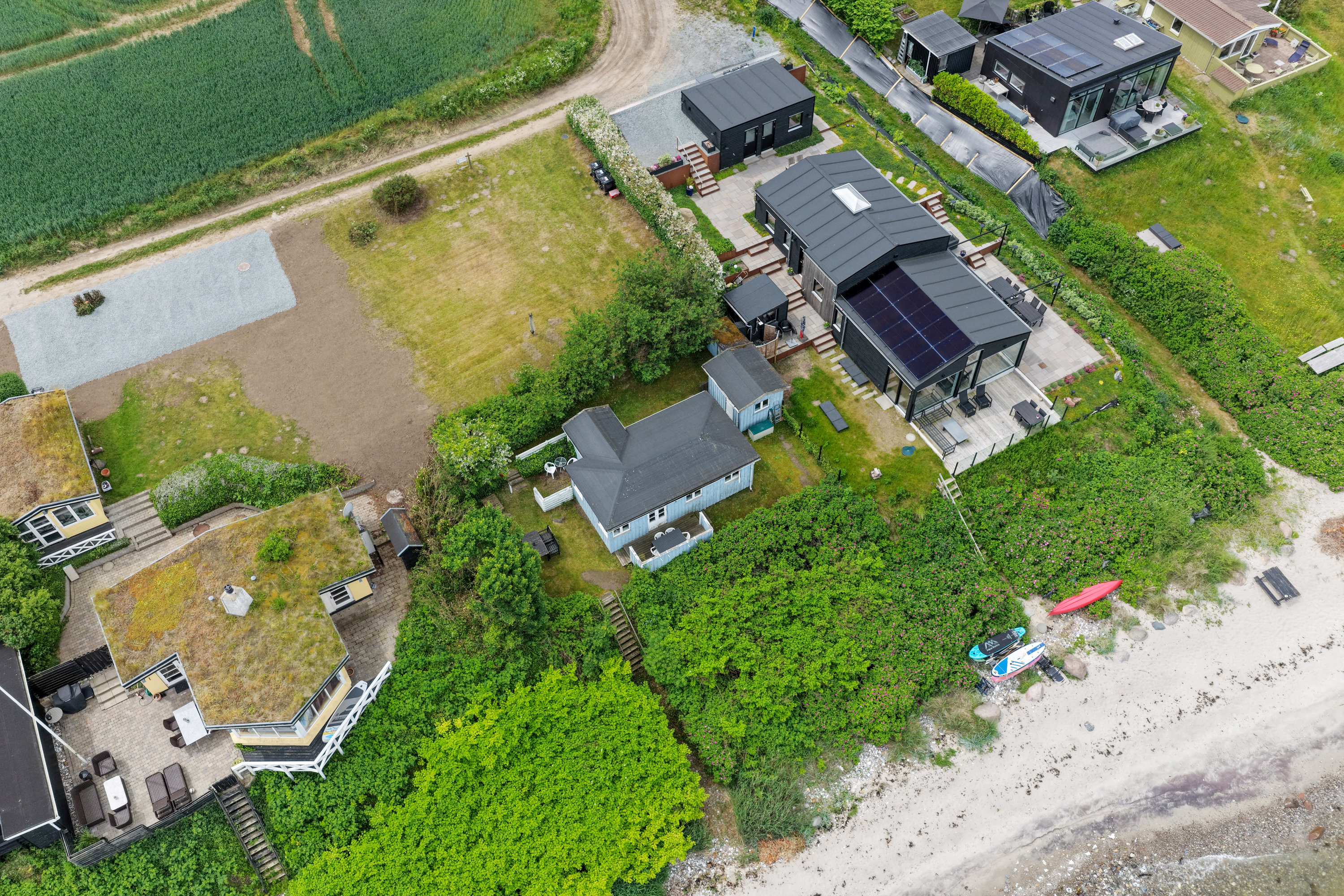 Fremhævet luftfoto billede i fuldskærmstilstand. Billede af Andkær Strand 4, Bovense, 5800 Nyborg