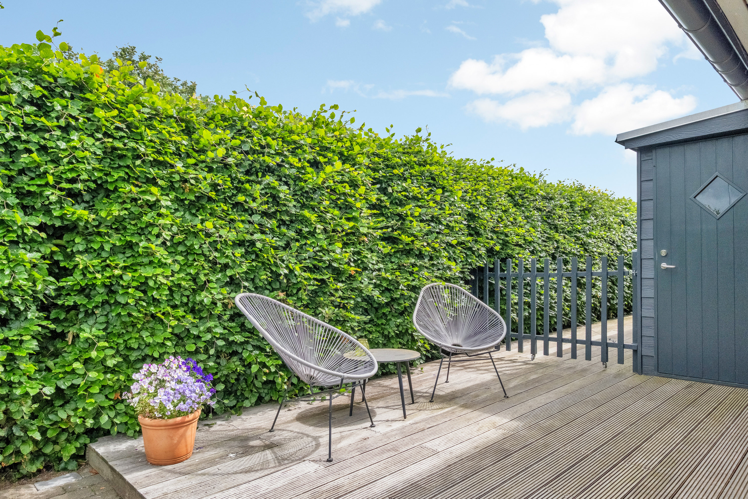 Fremhævet terrasse billede i fuldskærmstilstand. Billede af Engskovtoften 7, 8541 Skødstrup