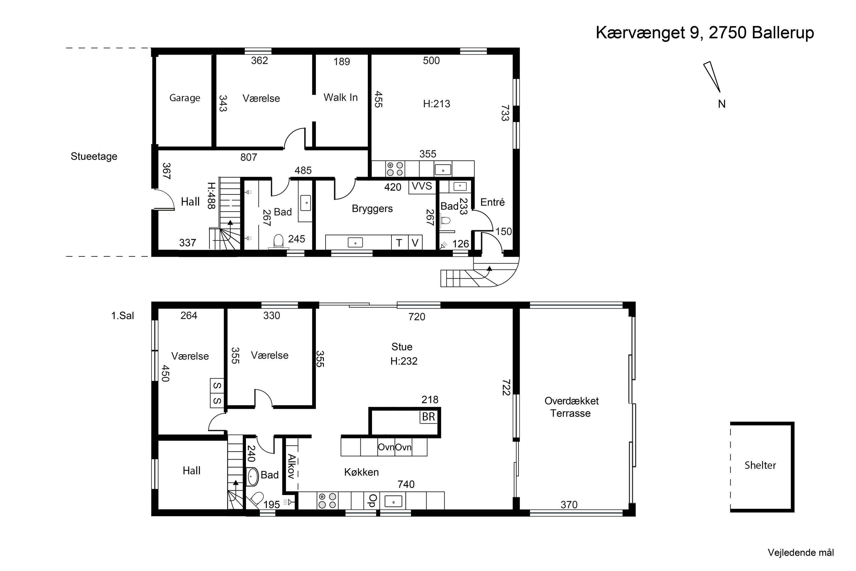 Plantegninger billede af Kærvænget 9, 2750 Ballerup