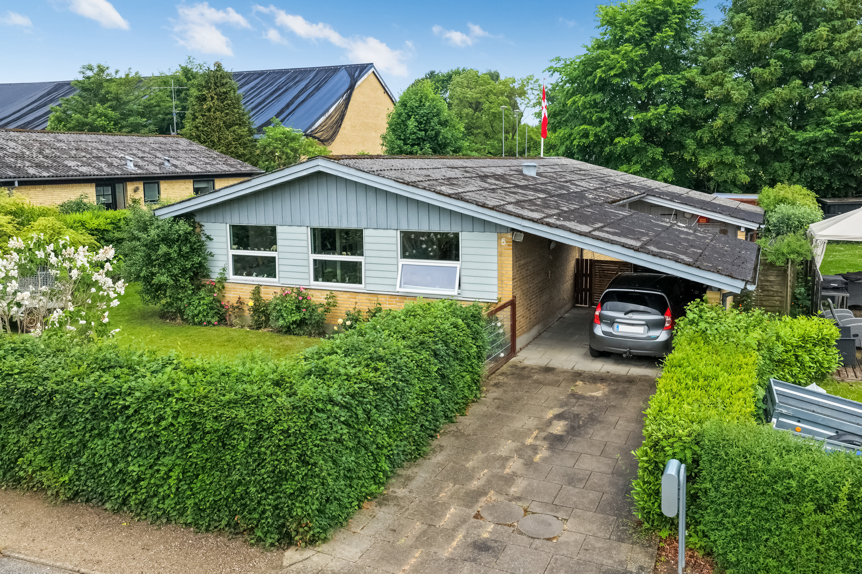 Villa: Facade på Harevej 5, 5620 Glamsbjerg