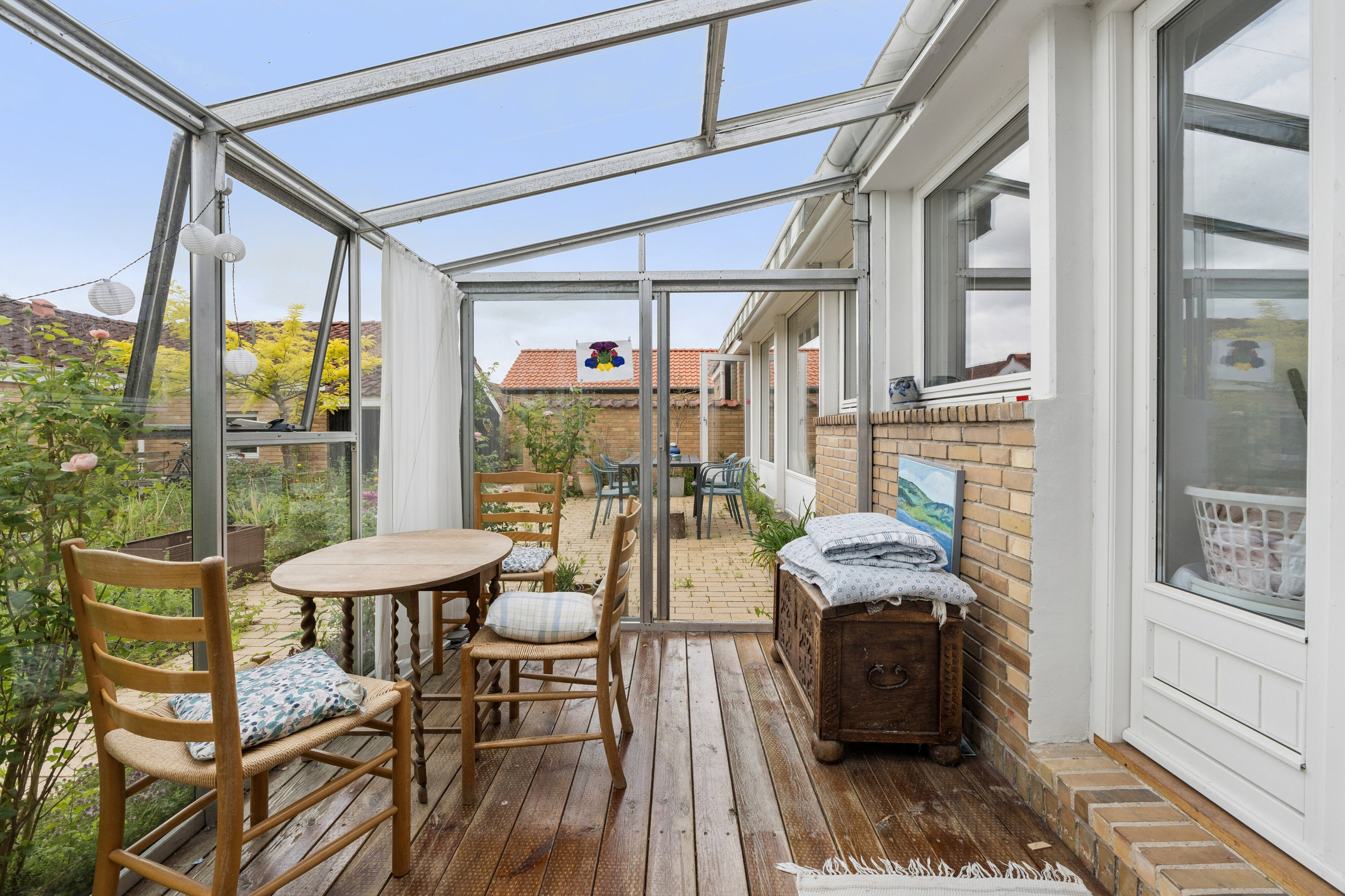 Fremhævet overdækket terrasse billede i fuldskærmstilstand. Billede af Åtoften 46, 2990 Nivå