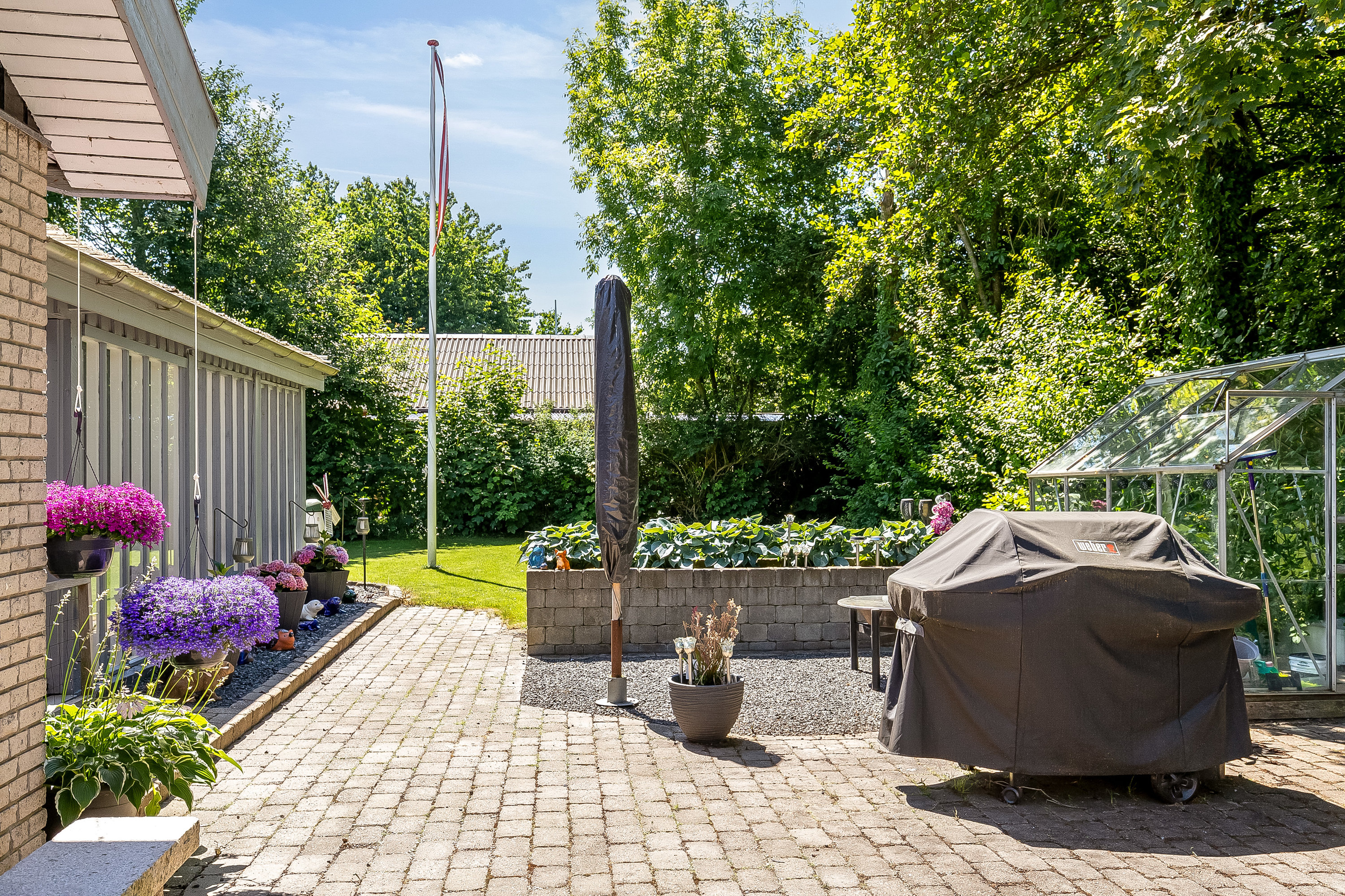 Fremhævet terrasse billede i fuldskærmstilstand. Billede af Lundtoften 18, Erritsø, 7000 Fredericia