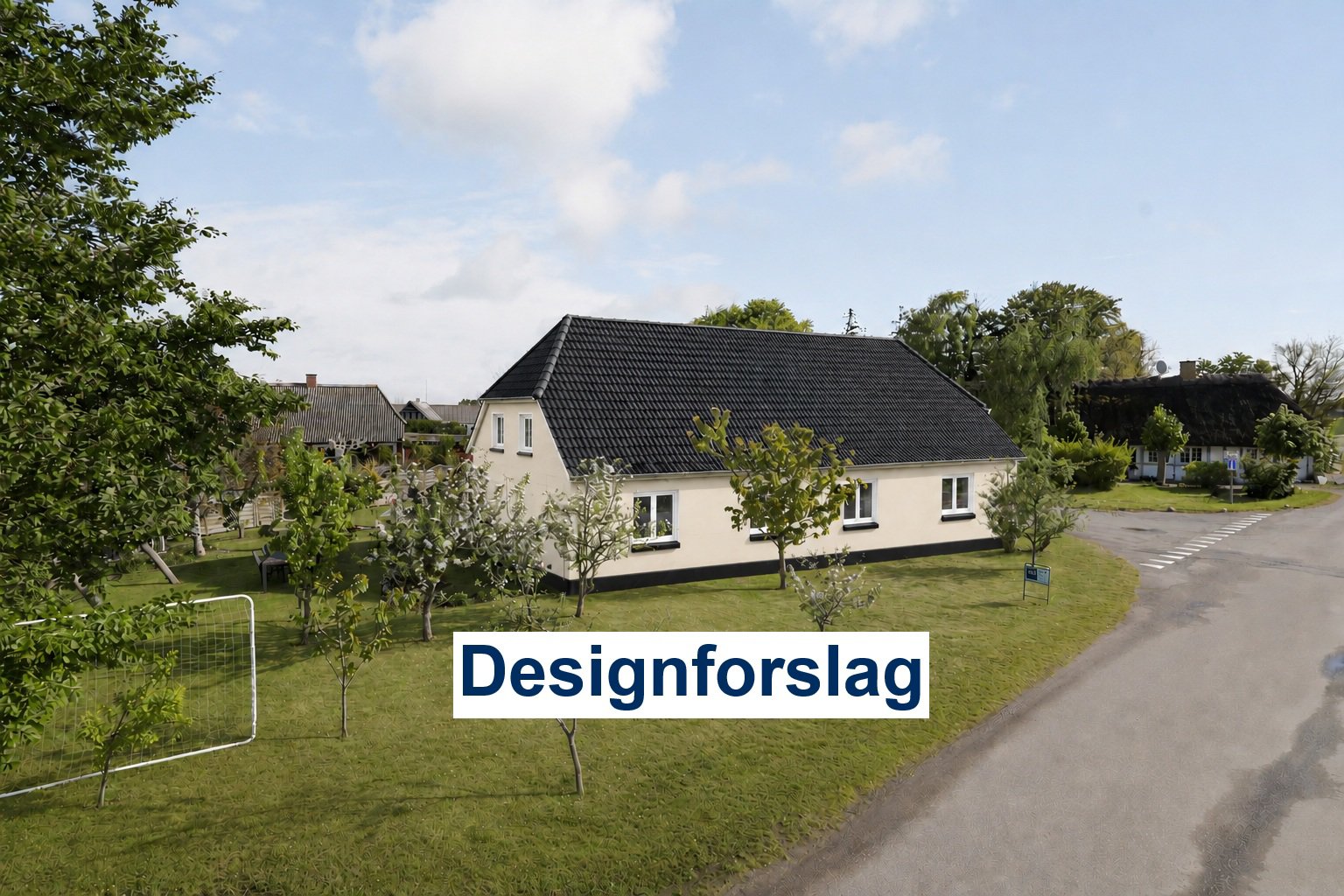 Fremhævet designforslag billede i fuldskærmstilstand. Billede af Hellufvej 3, Tåsinge, 5700 Svendborg
