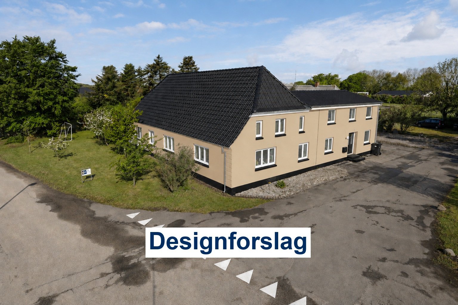Fremhævet designforslag billede i fuldskærmstilstand. Billede af Hellufvej 3, Tåsinge, 5700 Svendborg