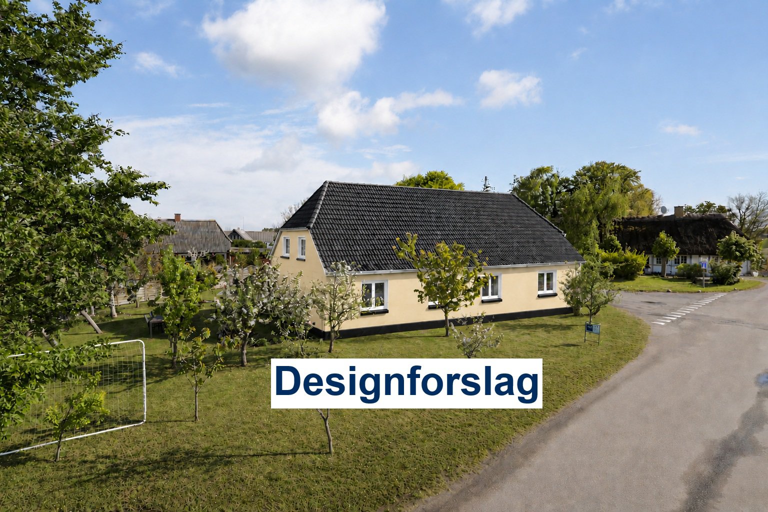 Fremhævet designforslag billede i fuldskærmstilstand. Billede af Hellufvej 3, Tåsinge, 5700 Svendborg