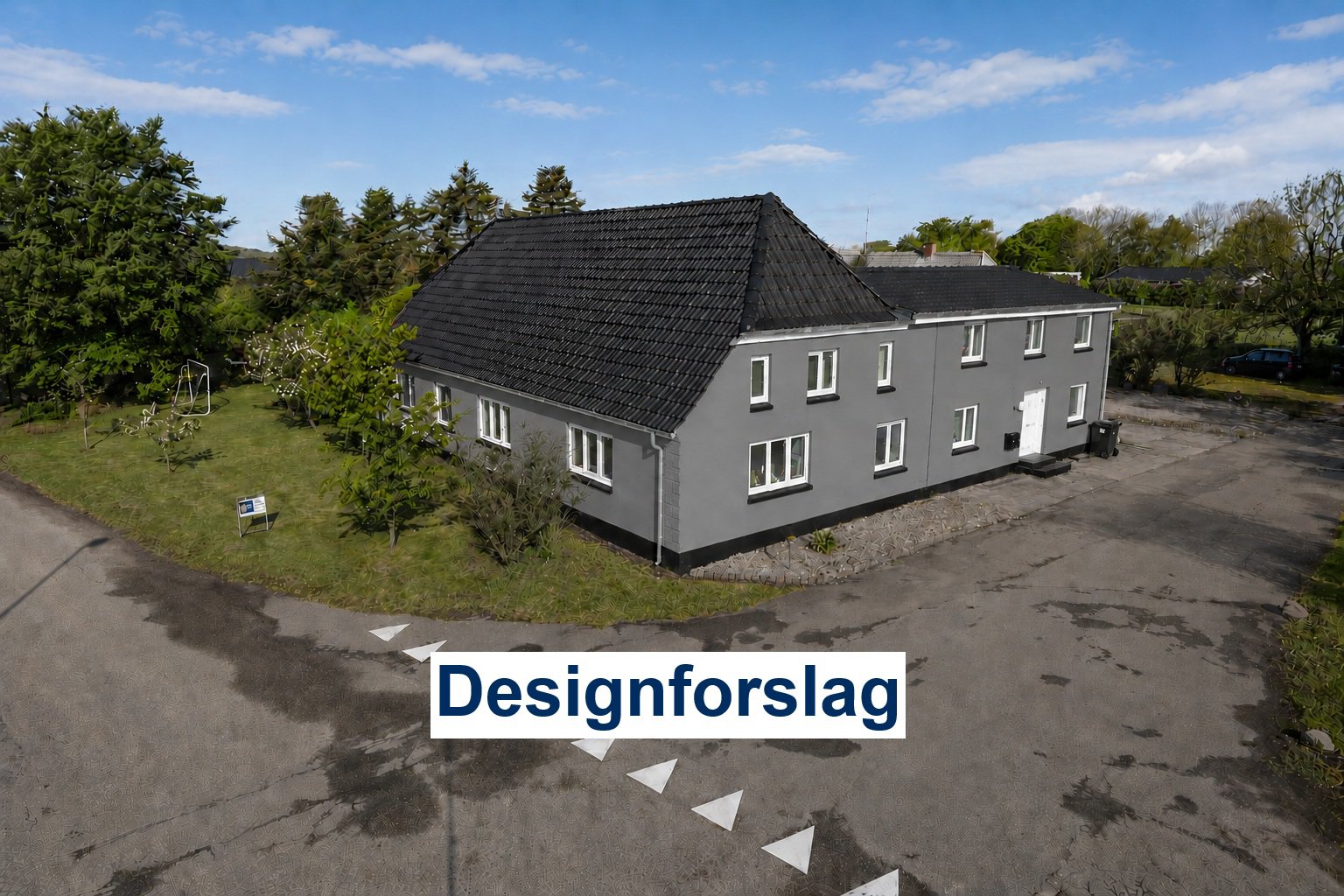 Fremhævet designforslag billede i fuldskærmstilstand. Billede af Hellufvej 3, Tåsinge, 5700 Svendborg
