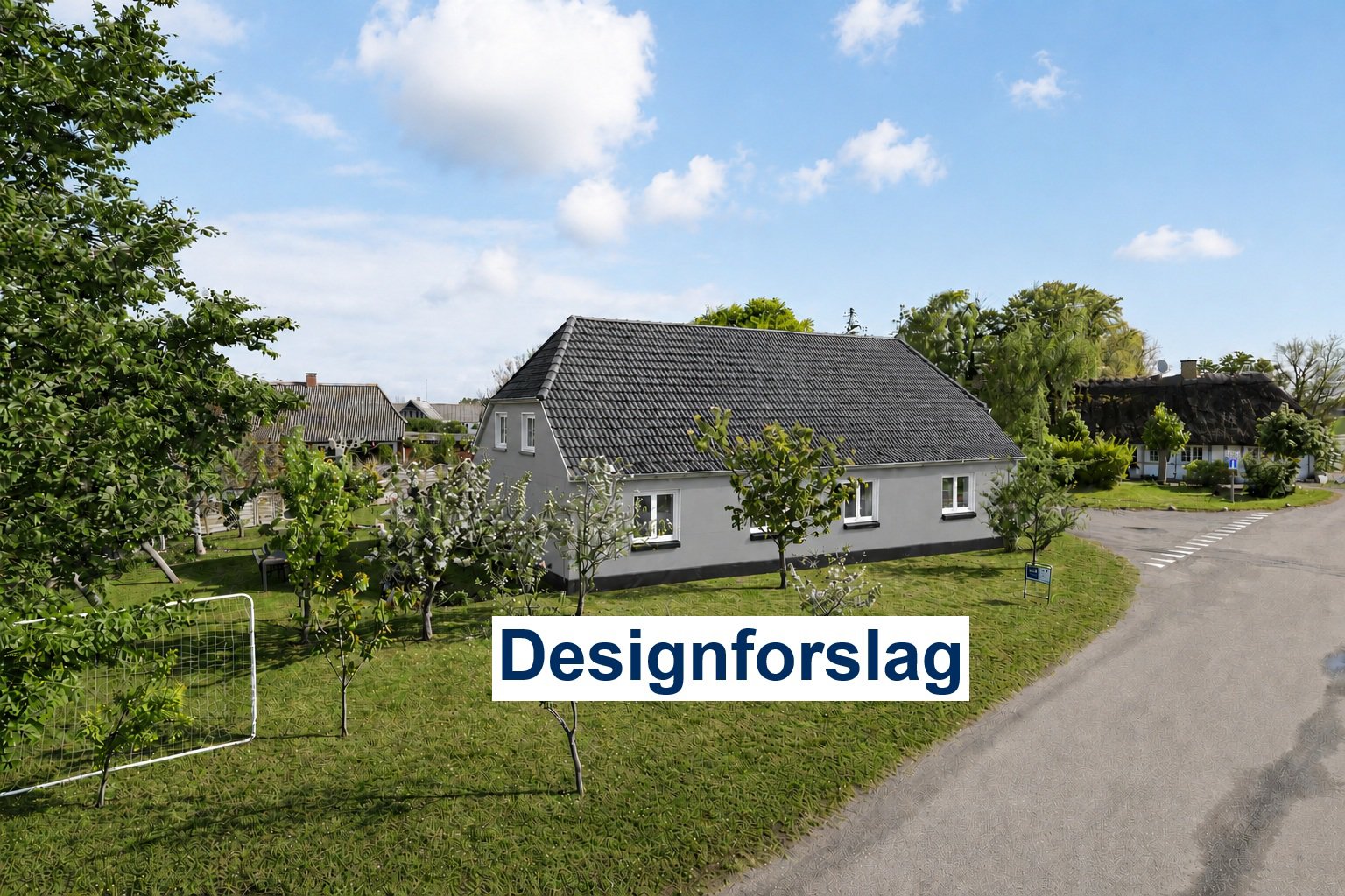 Fremhævet designforslag billede i fuldskærmstilstand. Billede af Hellufvej 3, Tåsinge, 5700 Svendborg