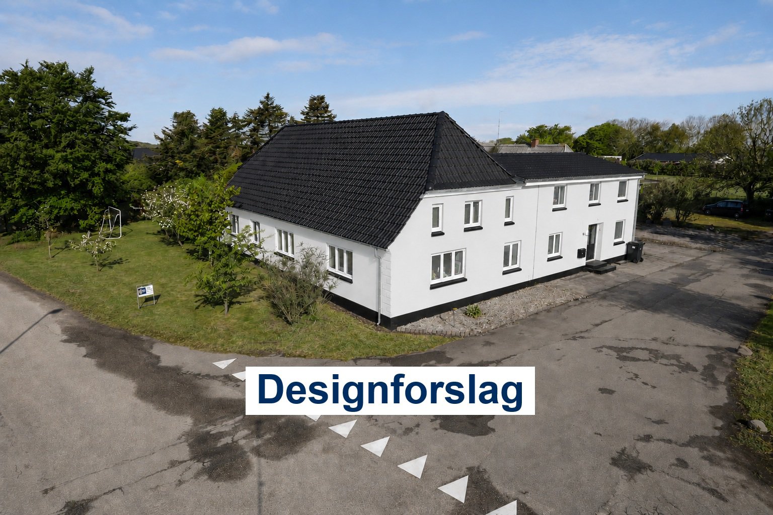 Fremhævet designforslag billede i fuldskærmstilstand. Billede af Hellufvej 3, Tåsinge, 5700 Svendborg