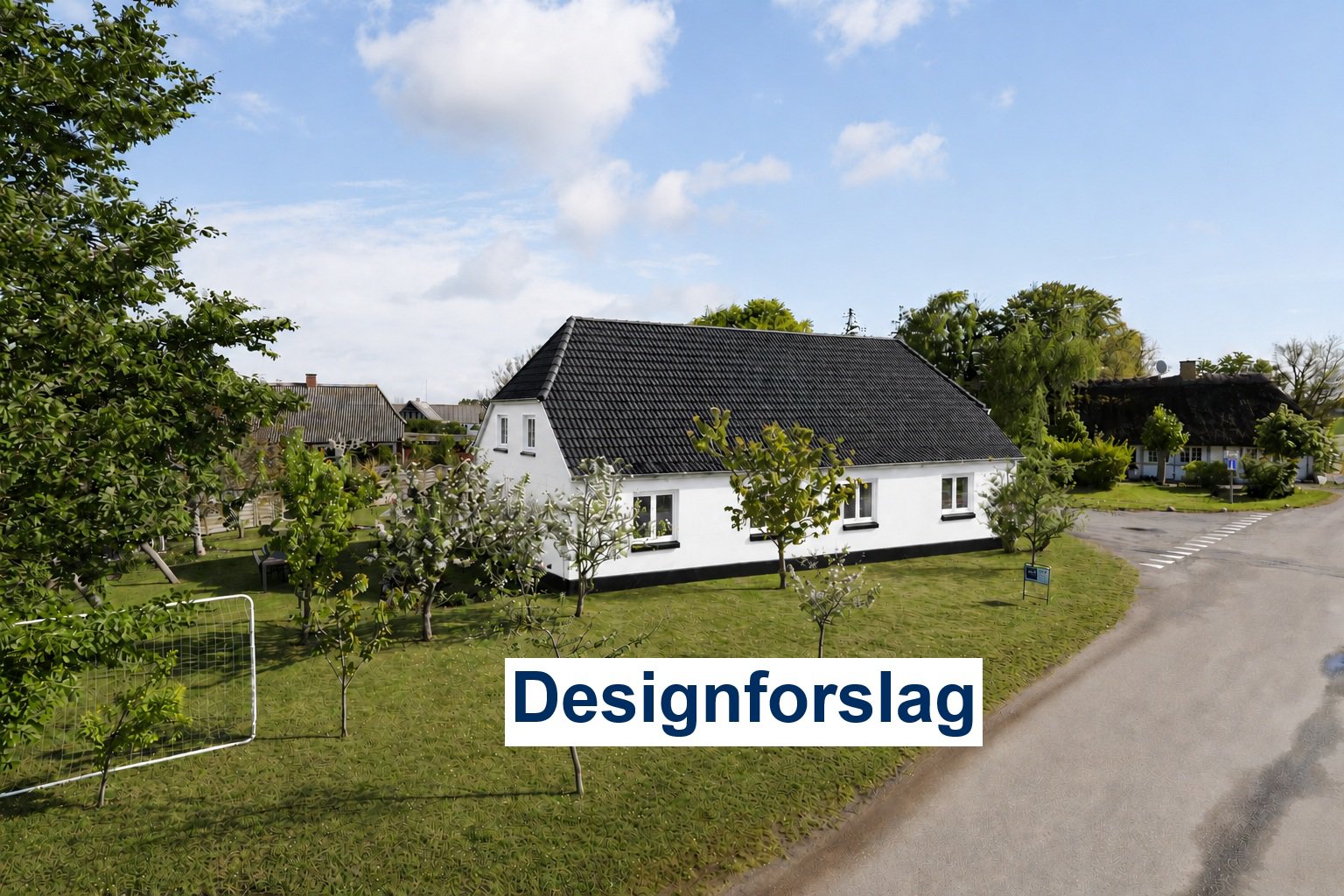 Fremhævet designforslag billede i fuldskærmstilstand. Billede af Hellufvej 3, Tåsinge, 5700 Svendborg