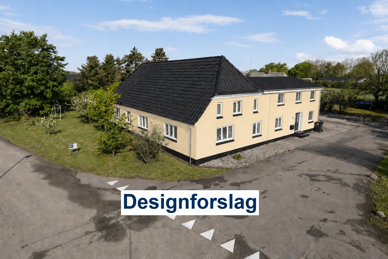 Fremhævet designforslag billede i fuldskærmstilstand. Billede af Hellufvej 3, Tåsinge, 5700 Svendborg