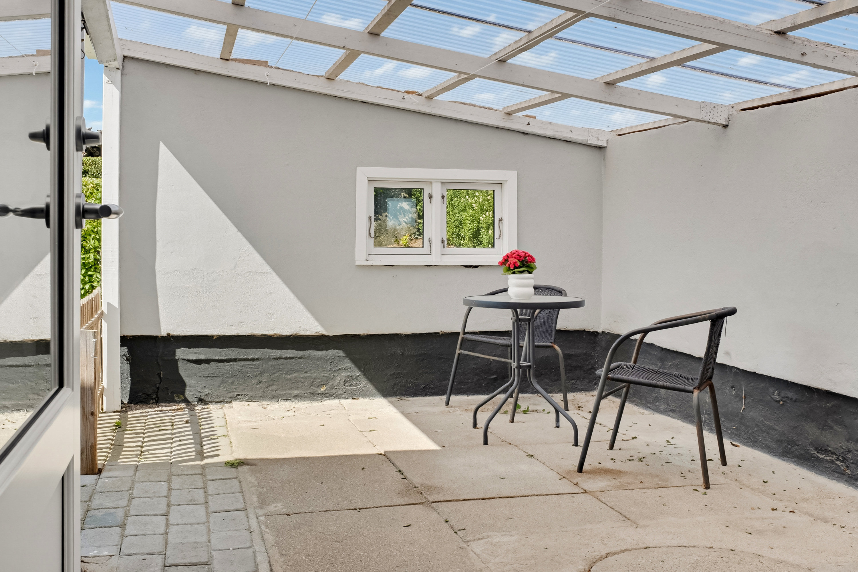 Fremhævet overdækket terrasse billede i fuldskærmstilstand. Billede af Vandværksvej 10, Dreslette, 5683 Haarby
