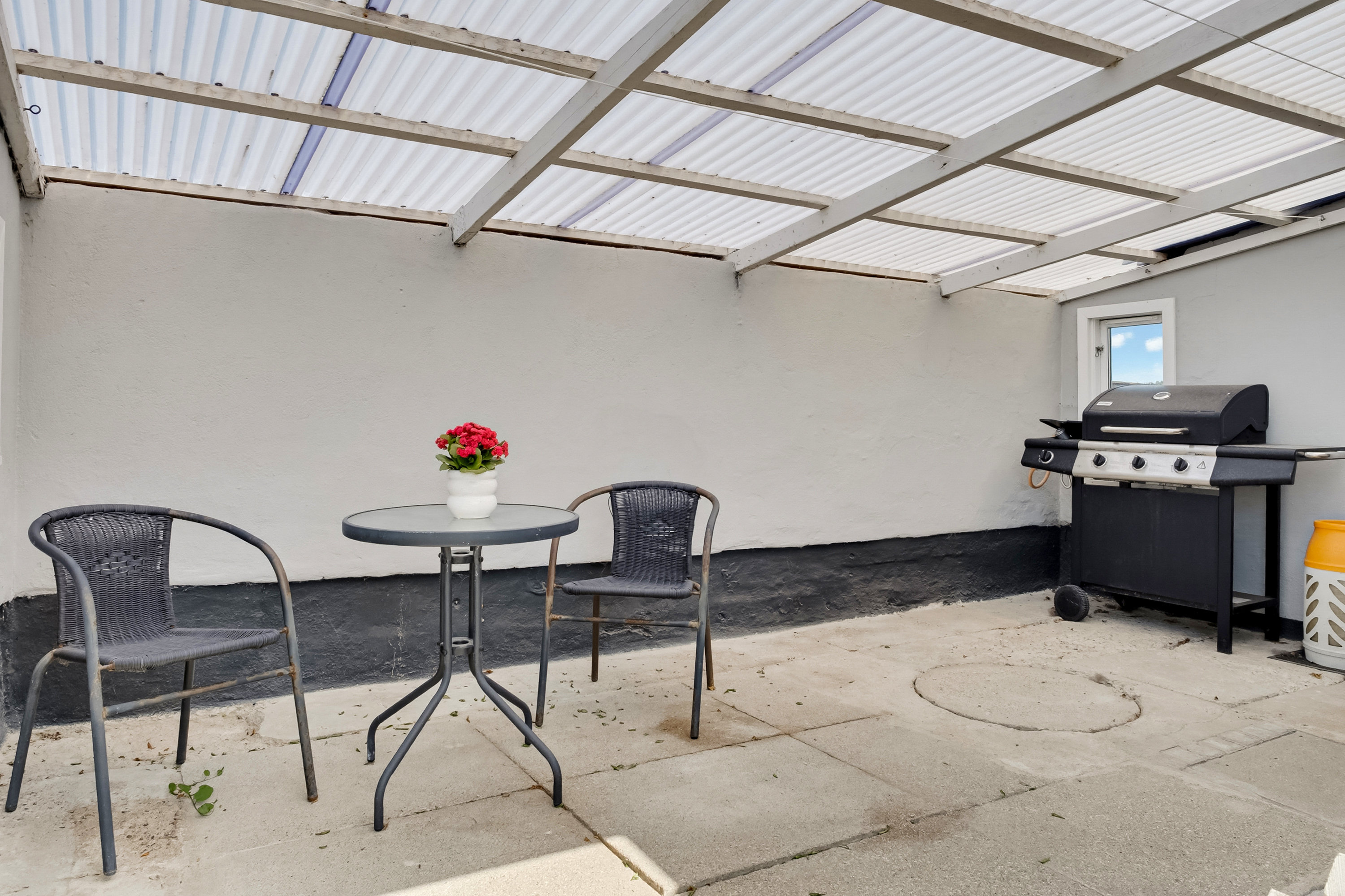 Fremhævet overdækket terrasse billede i fuldskærmstilstand. Billede af Vandværksvej 10, Dreslette, 5683 Haarby