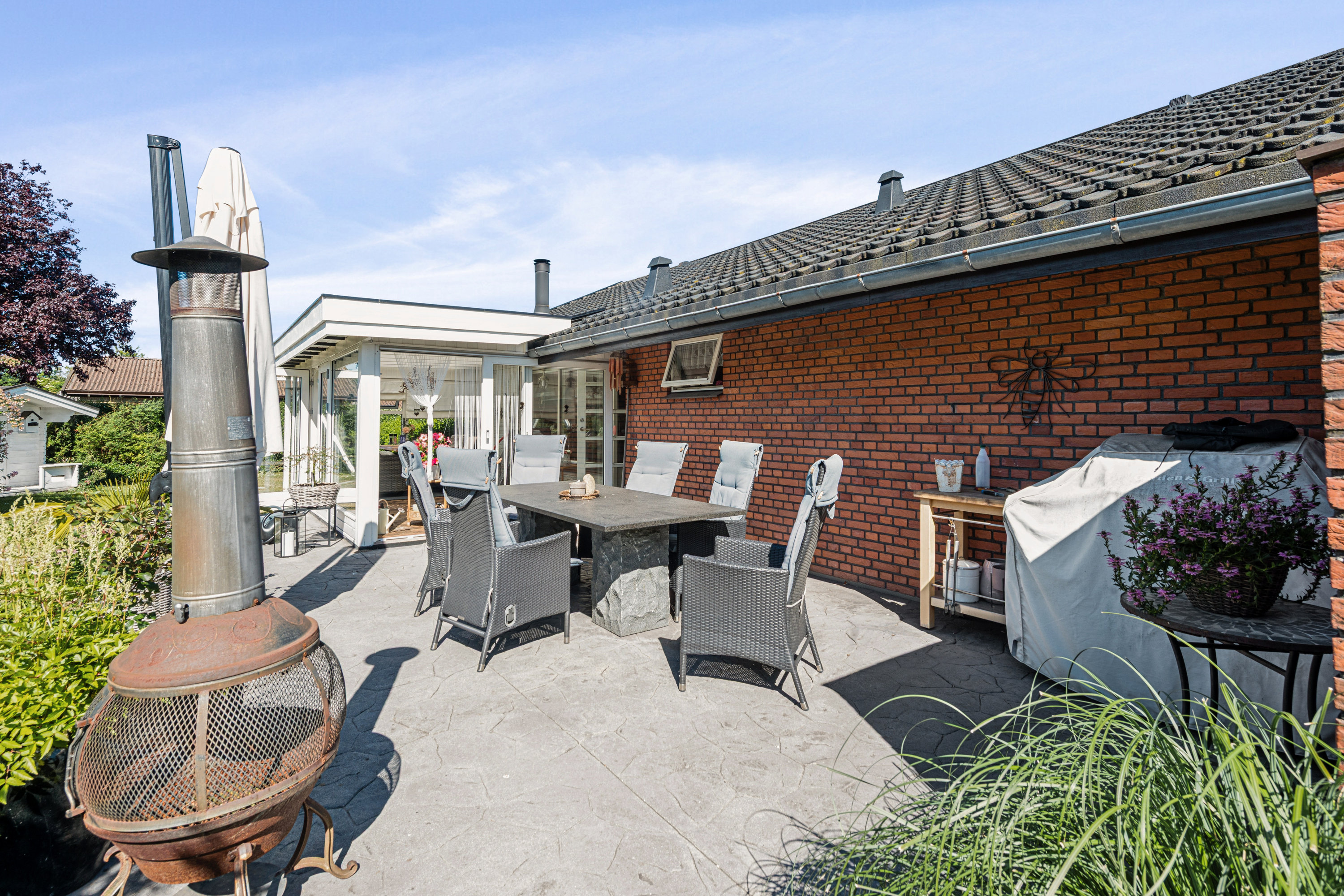 Fremhævet terrasse billede i fuldskærmstilstand. Billede af Kongsager 83, 2620 Albertslund