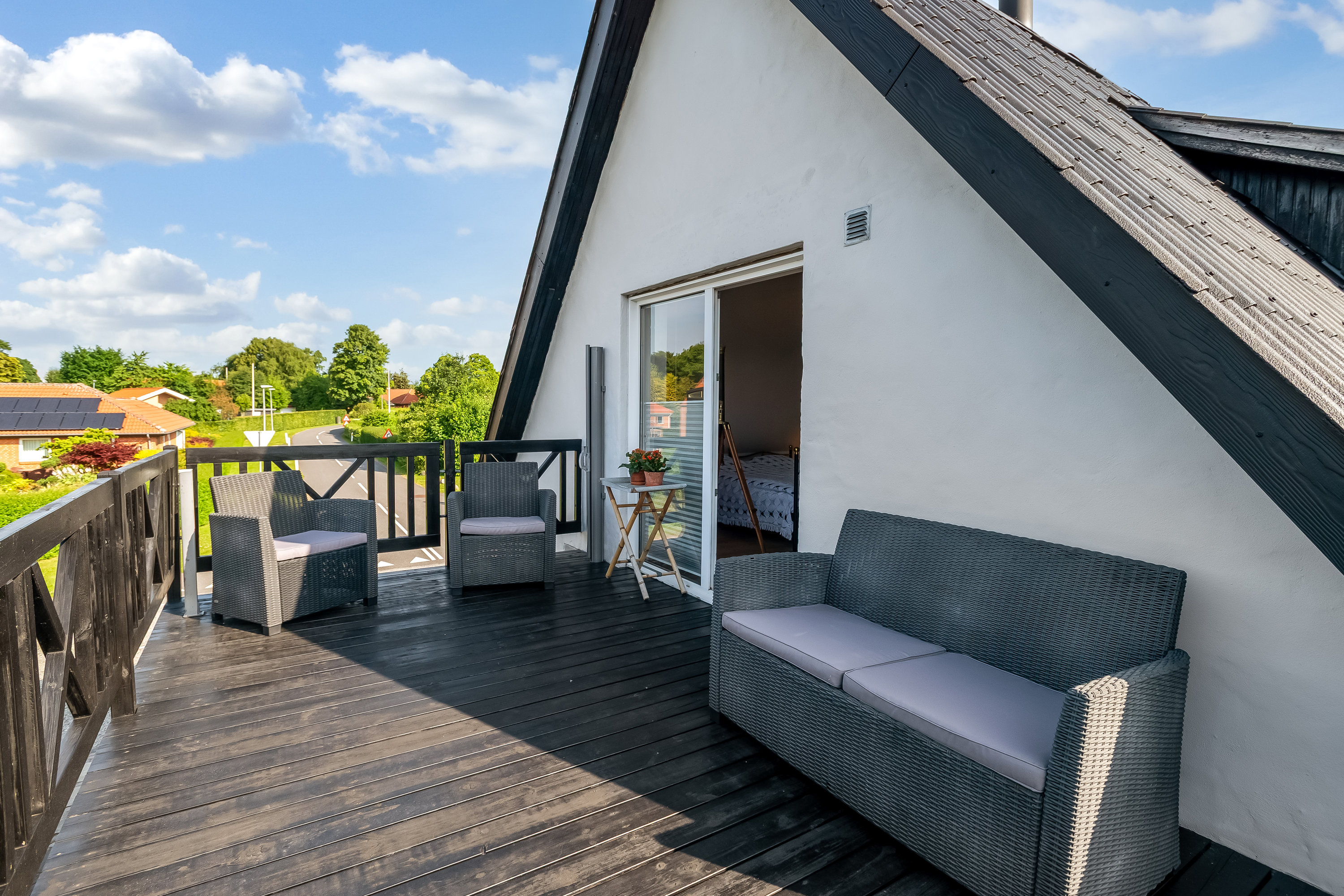 Fremhævet tagterrasse billede i fuldskærmstilstand. Billede af Skivevej 110, 7500 Holstebro