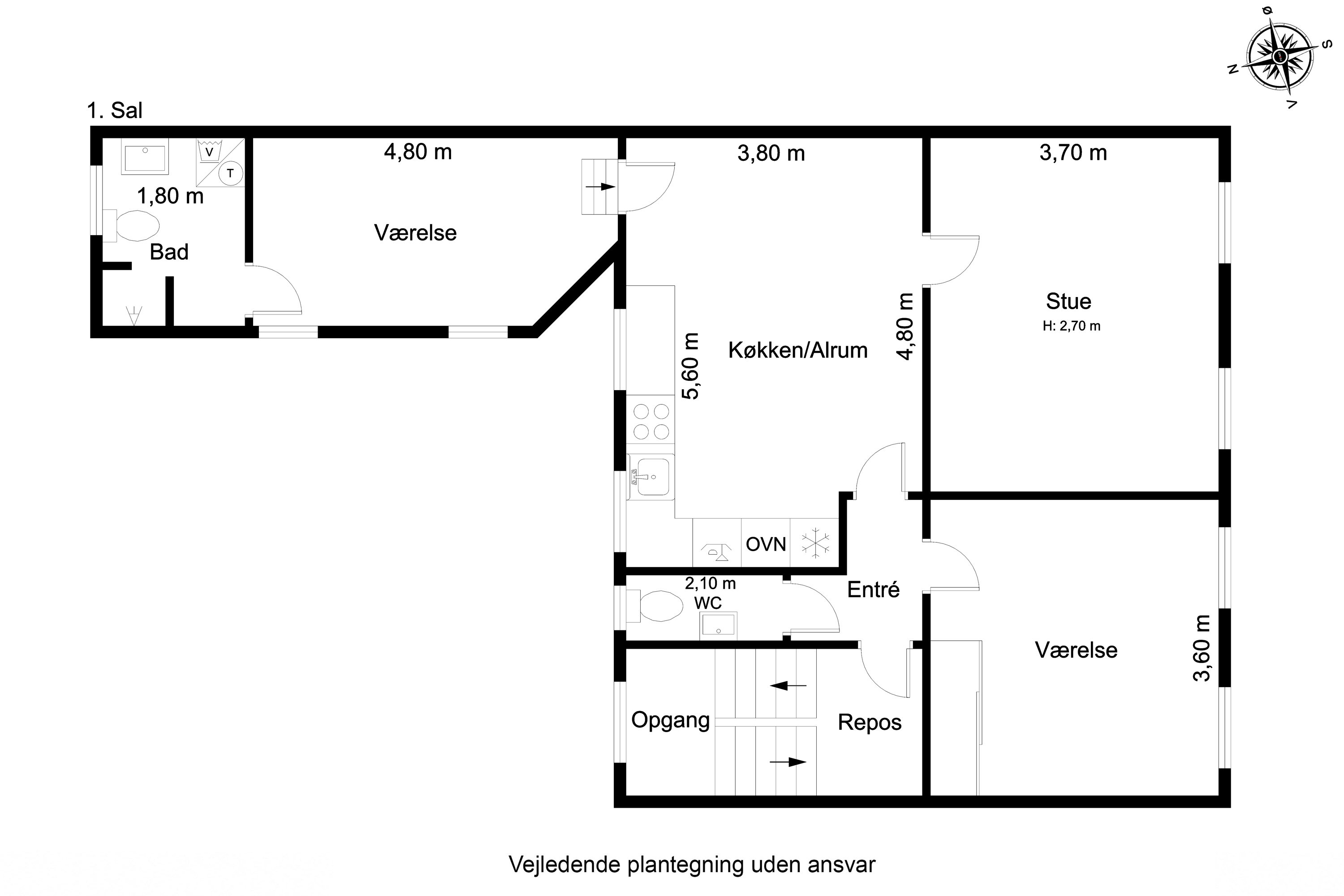 Plantegninger billede af Allégade 27, 1., 5000 Odense C