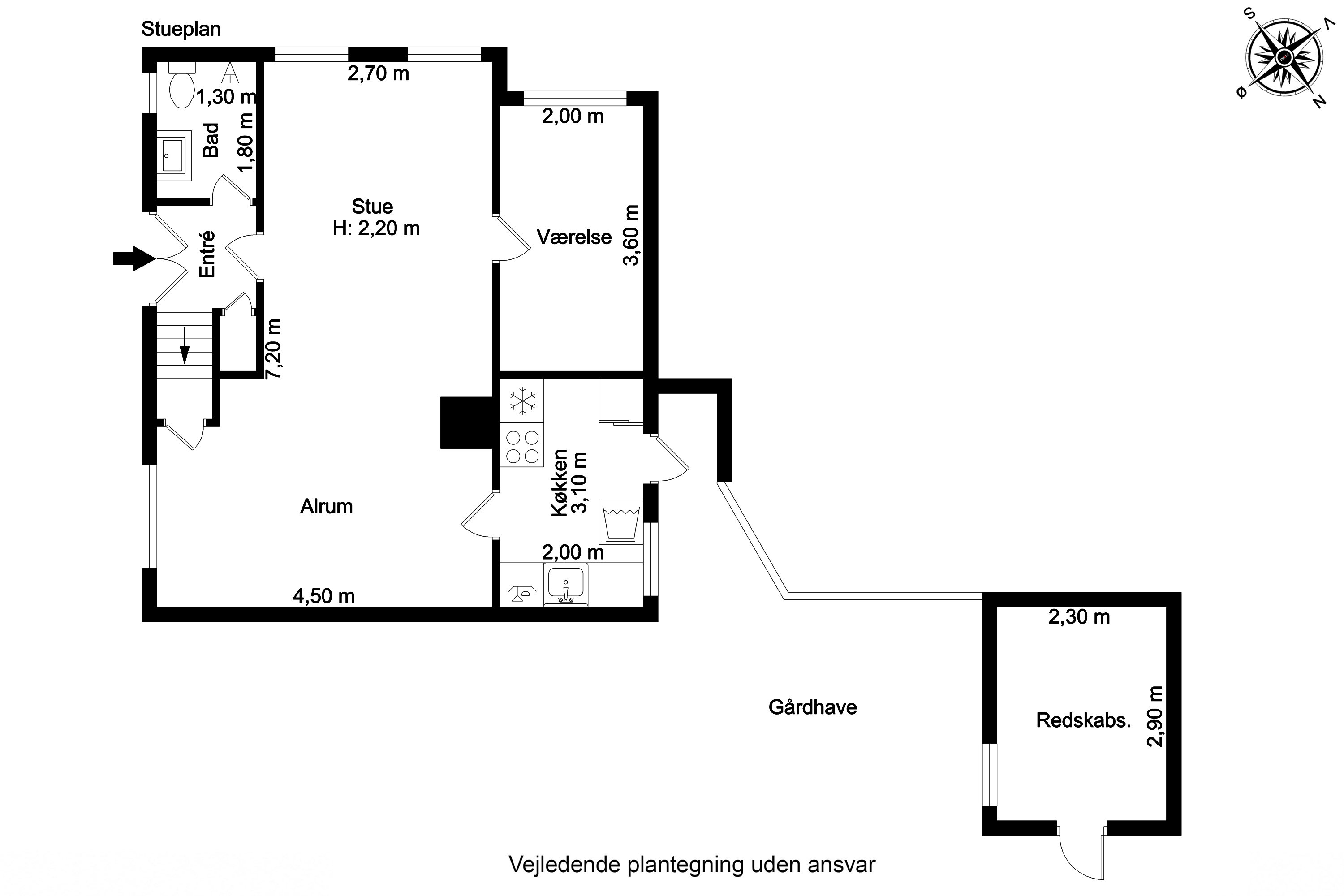 Plantegninger billede af Søndergade 55, 5970 Ærøskøbing