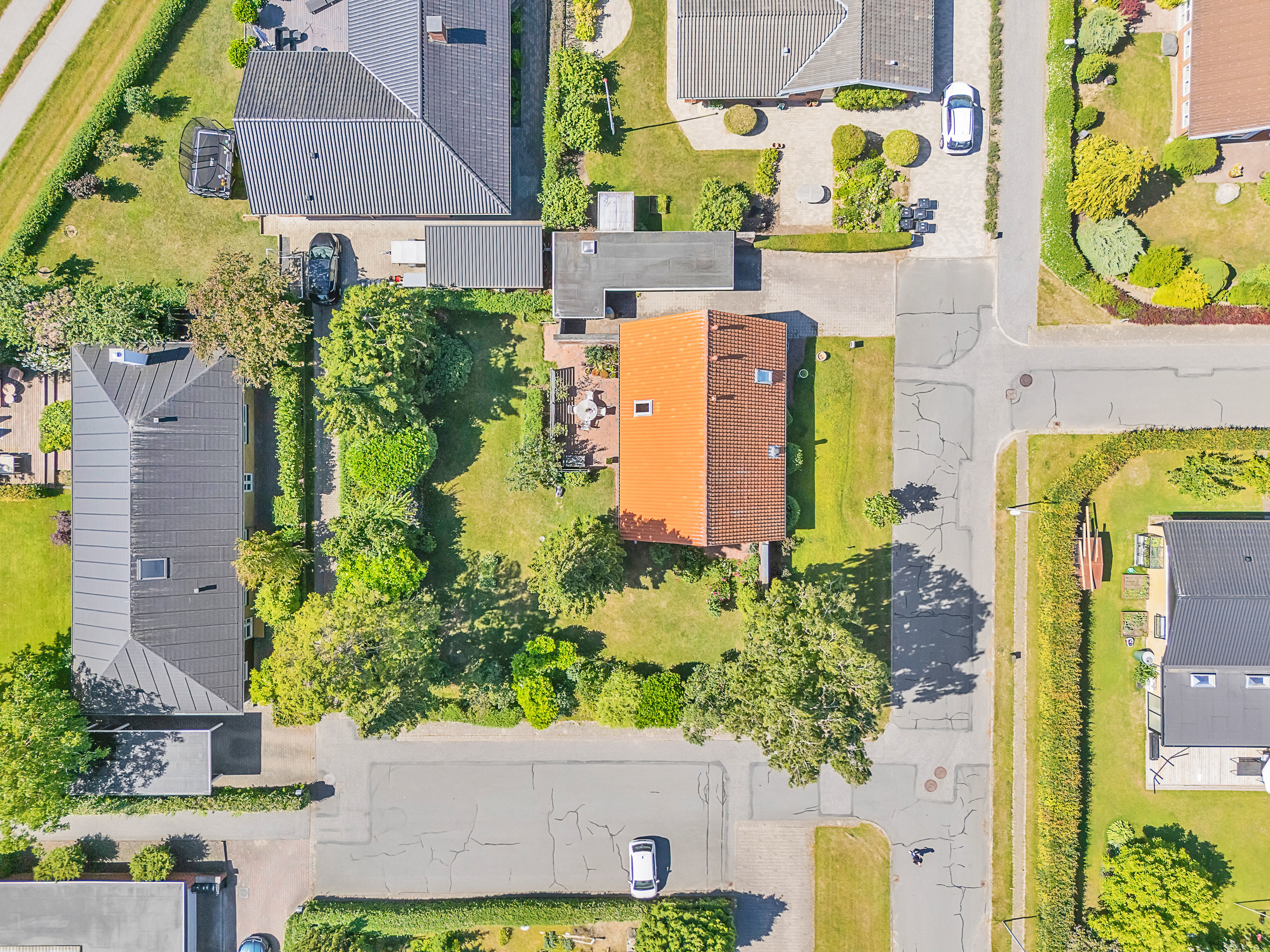 Fremhævet luftfoto billede i fuldskærmstilstand. Billede af Ørnebakken 29, 8520 Lystrup