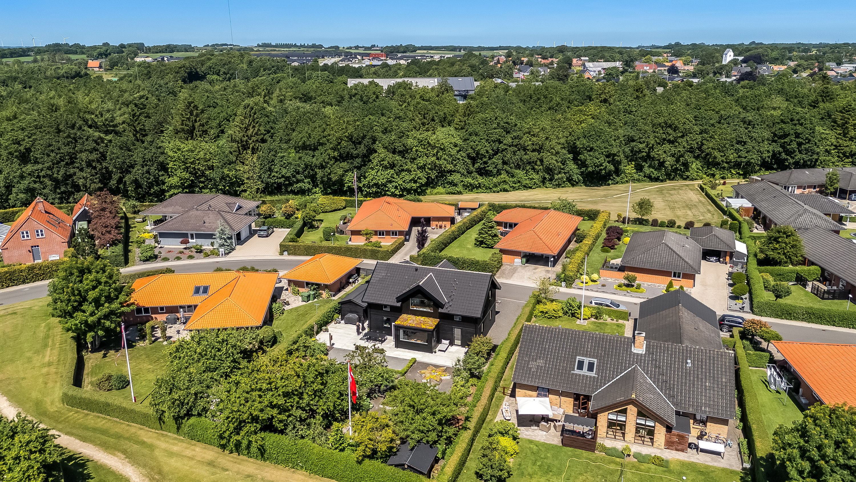 Fremhævet luftfoto billede i fuldskærmstilstand. Billede af Flintøksen 5, Mejrup, 7500 Holstebro