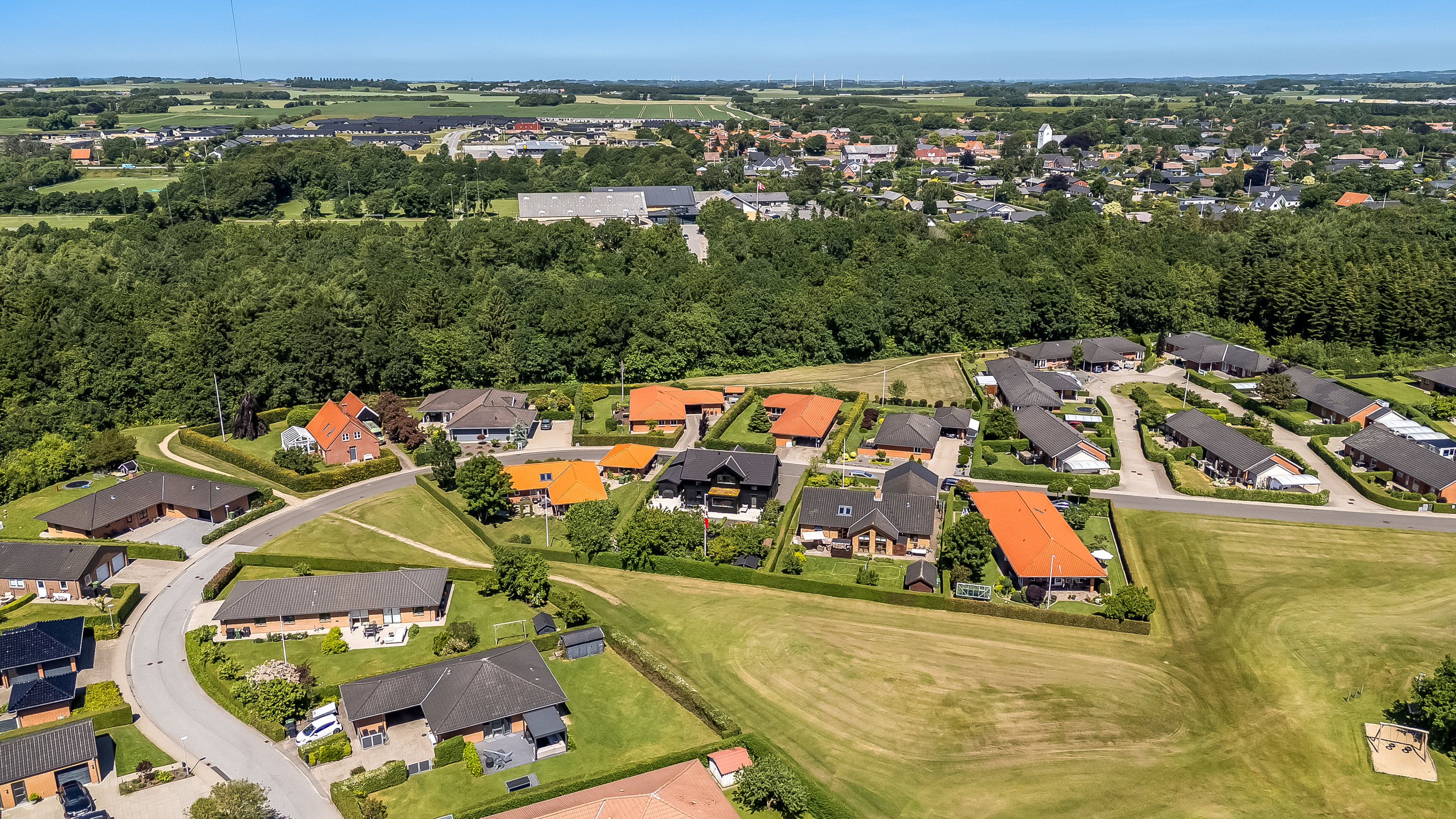 Fremhævet luftfoto billede i fuldskærmstilstand. Billede af Flintøksen 5, Mejrup, 7500 Holstebro