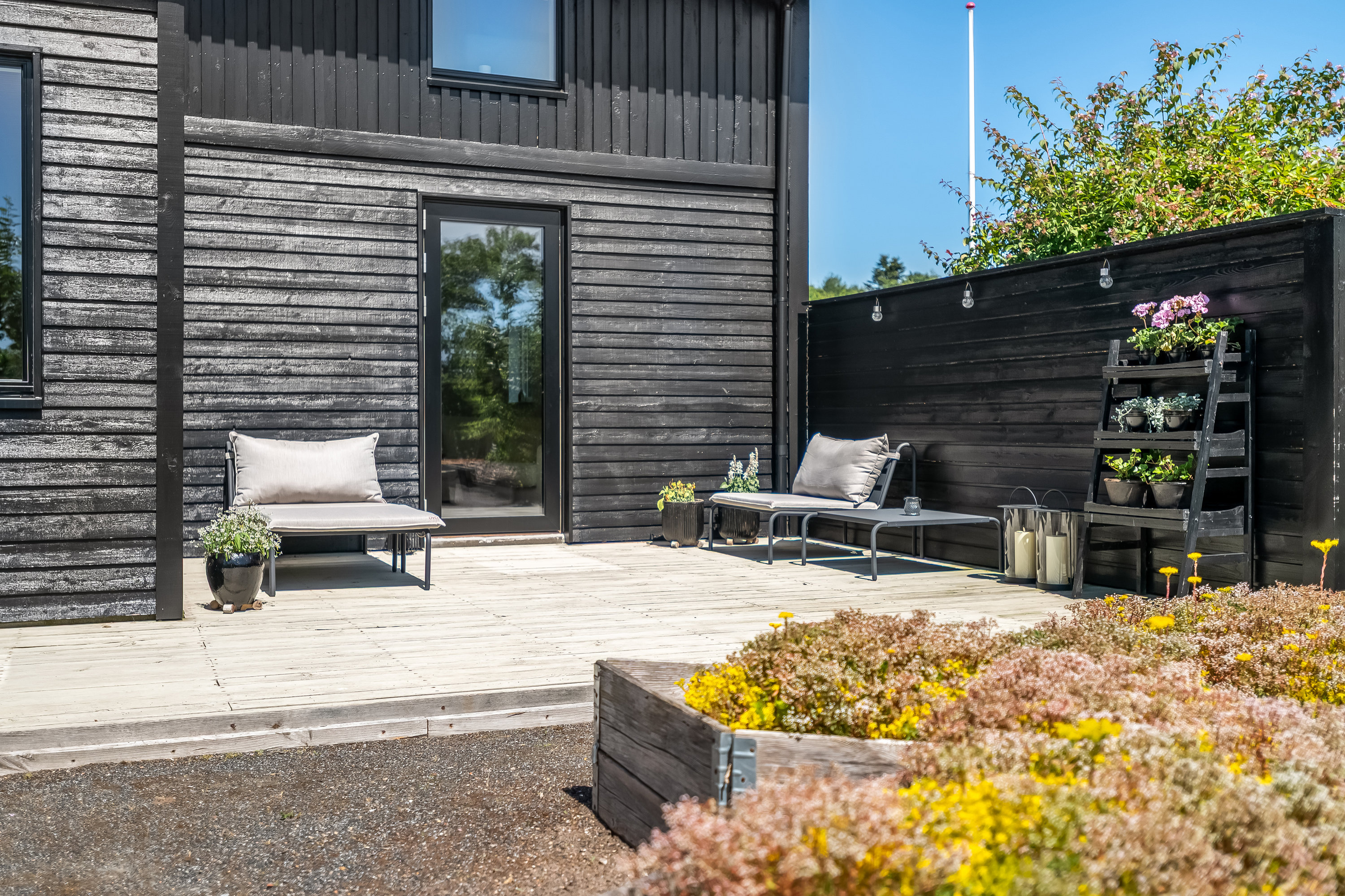 Fremhævet terrasse billede i fuldskærmstilstand. Billede af Flintøksen 5, Mejrup, 7500 Holstebro