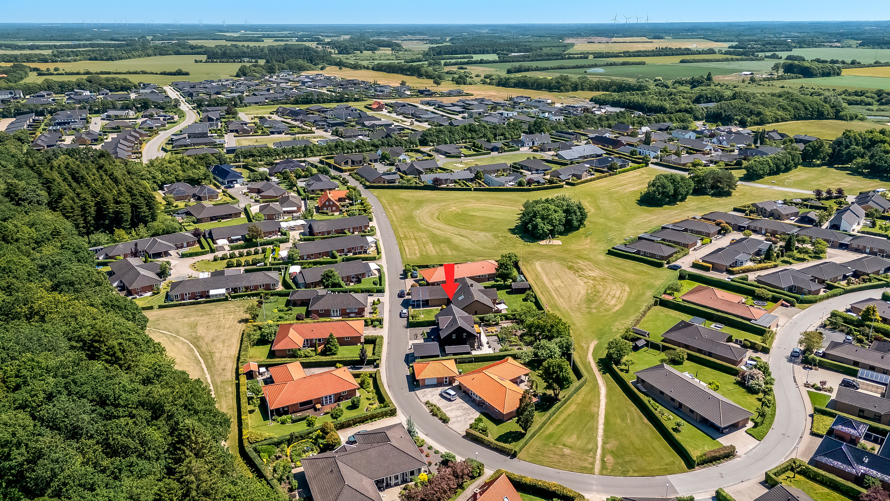 Miniaturebillede 1: luftfoto. Billede af Flintøksen 5, Mejrup, 7500 Holstebro