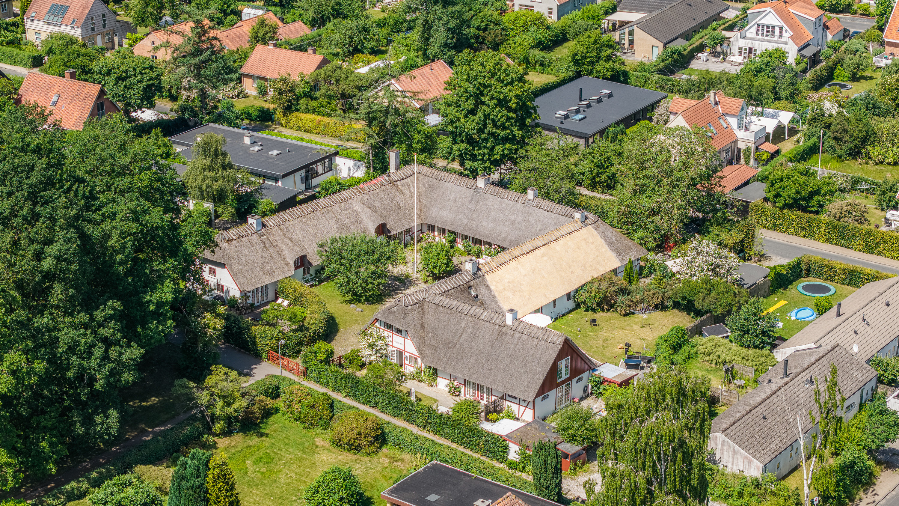 Rækkehus: Luftfoto på Egegårdsvej 32C, 2800 Kongens Lyngby