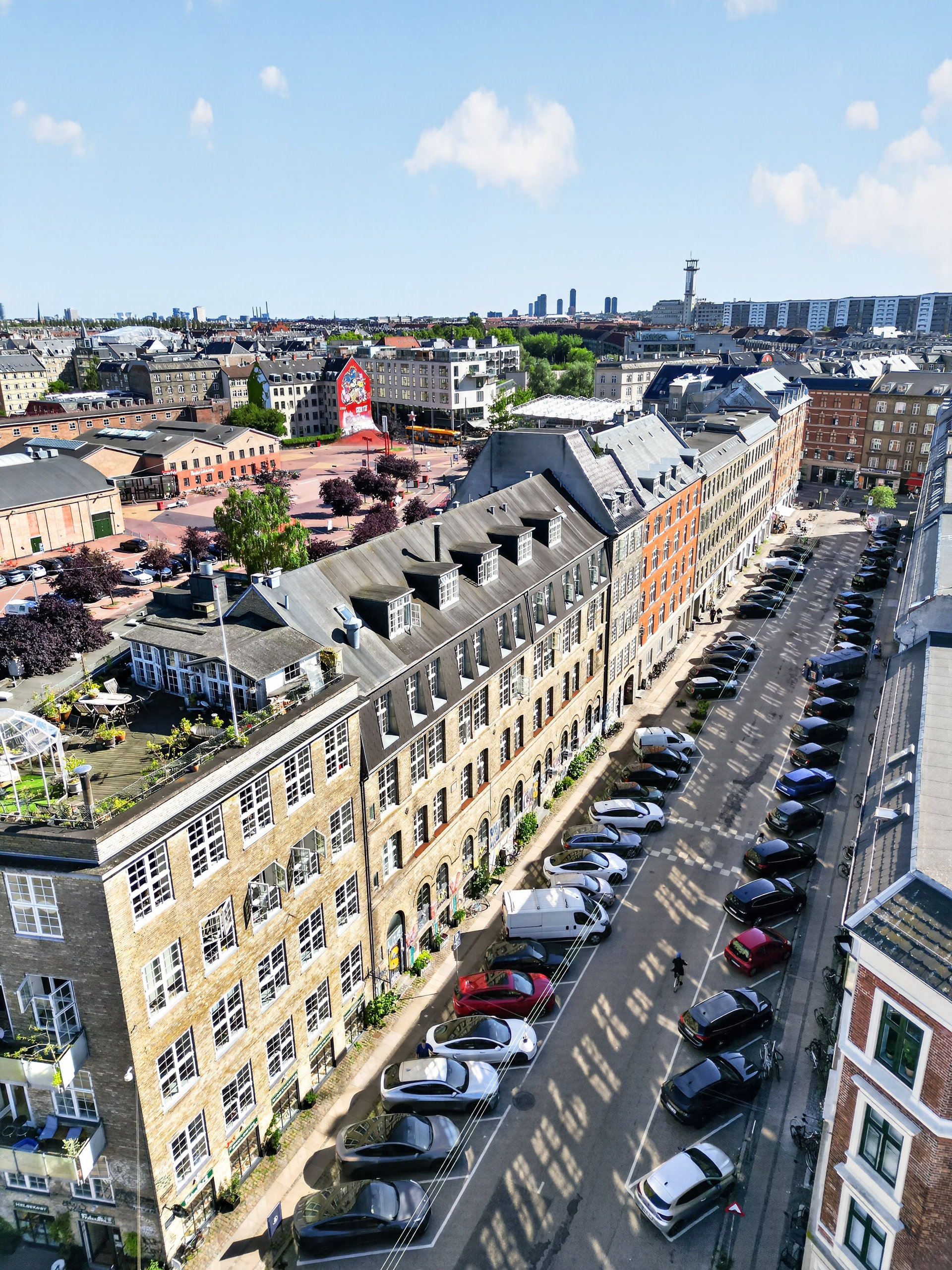 Fremhævet luftfoto billede i fuldskærmstilstand. Billede af Heimdalsgade 16, st. th., 2200 København N