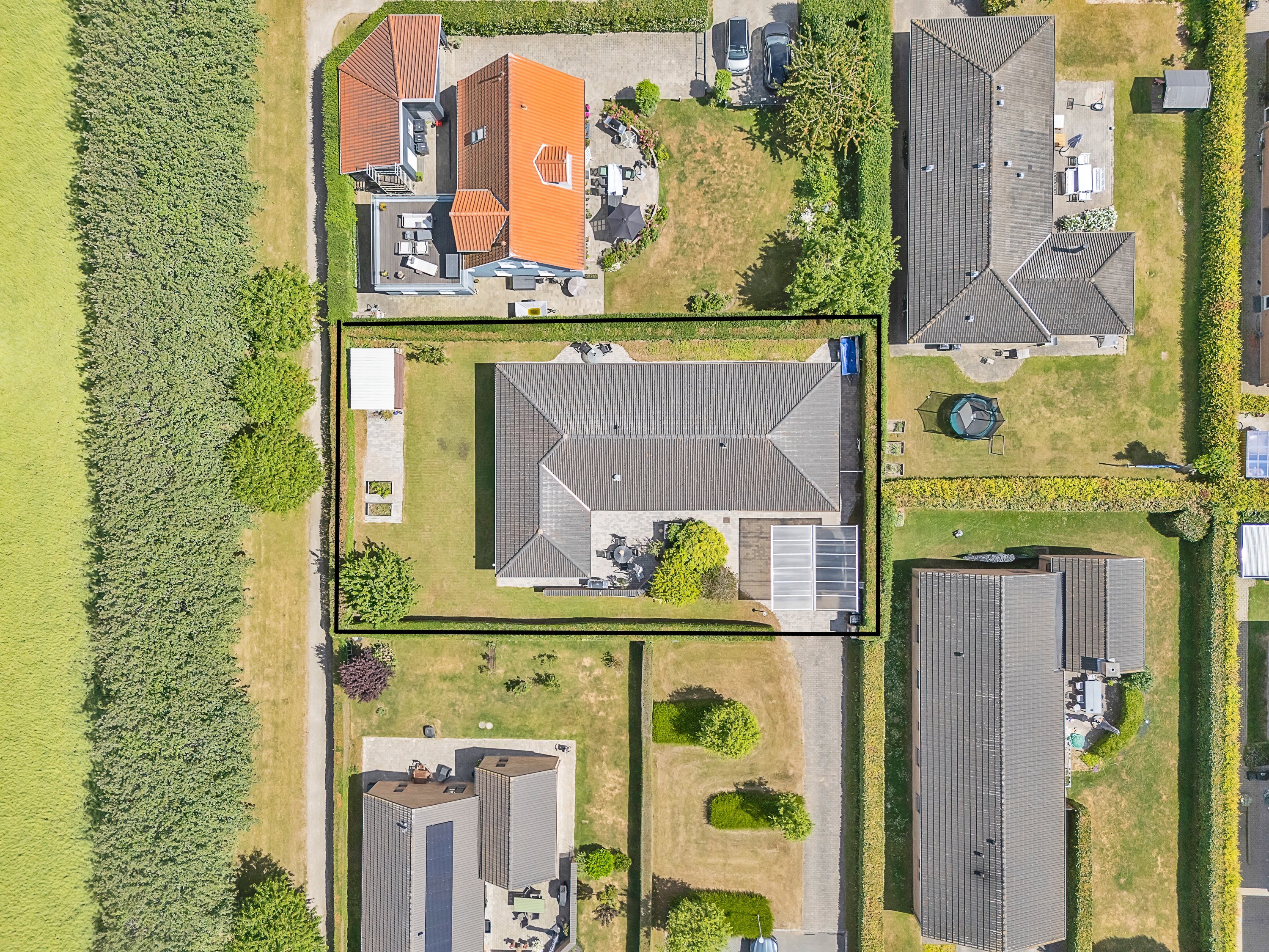Fremhævet luftfoto billede i fuldskærmstilstand. Billede af Skæring Parkvej 43, 8250 Egå